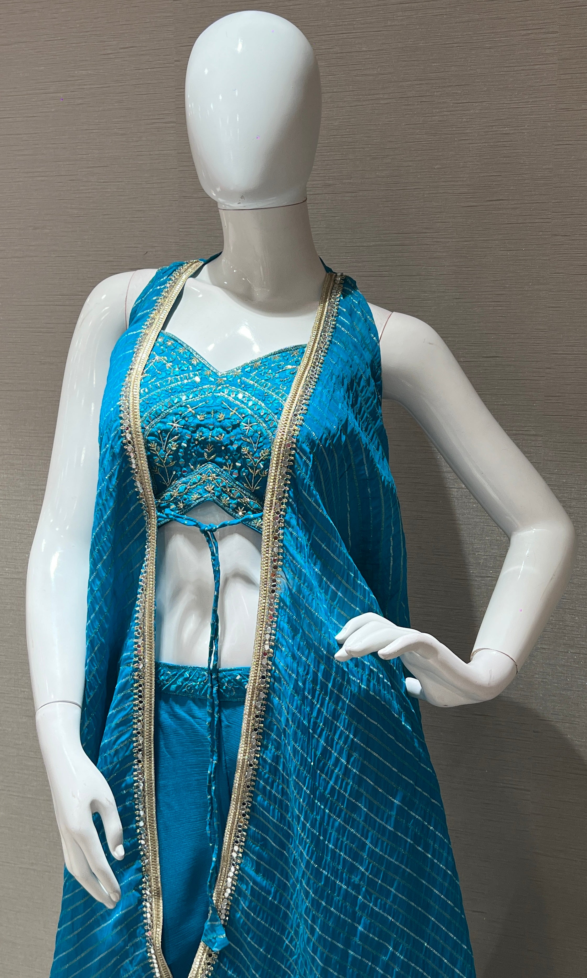 Rama blue palazzo with cape