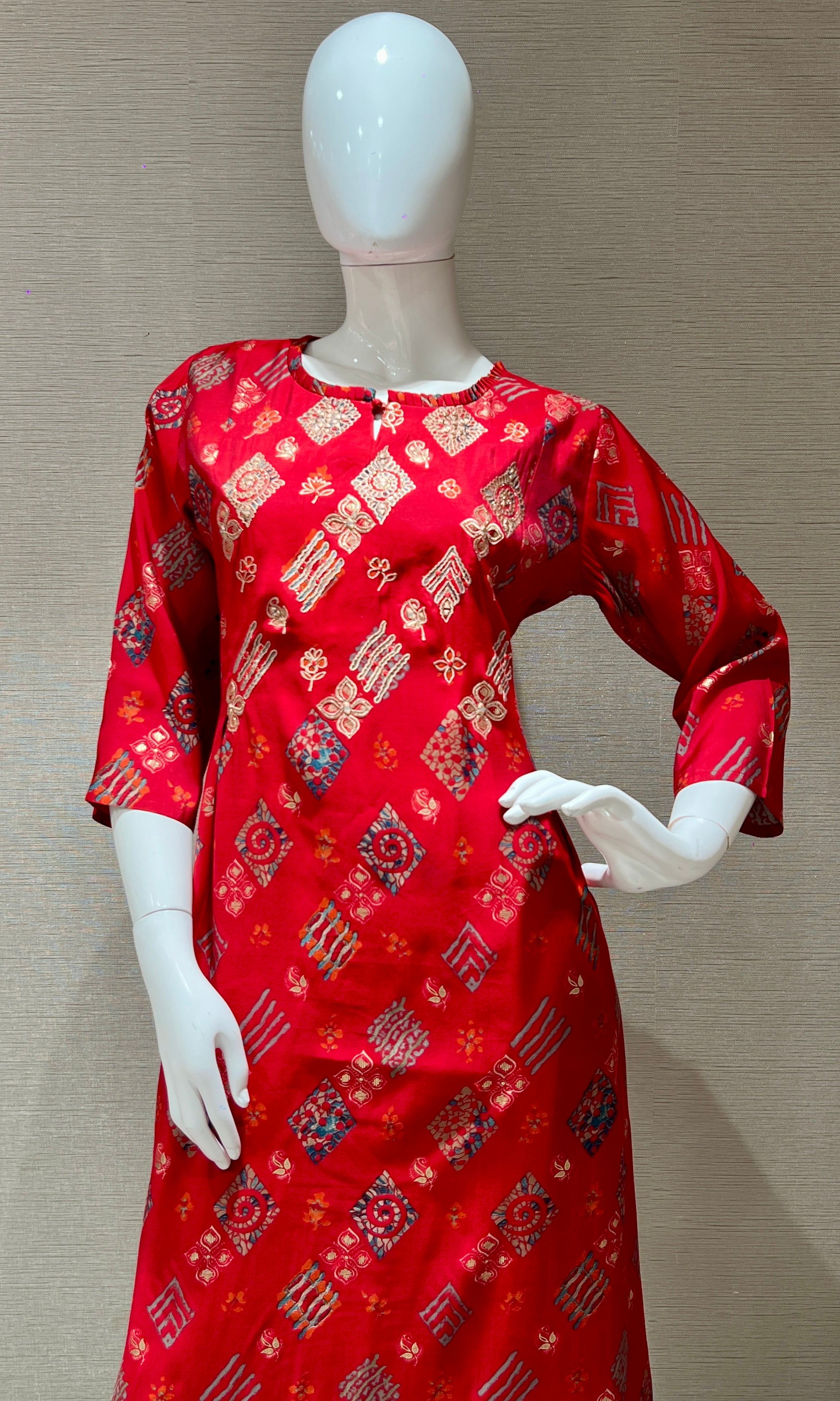 Red Anarkali top