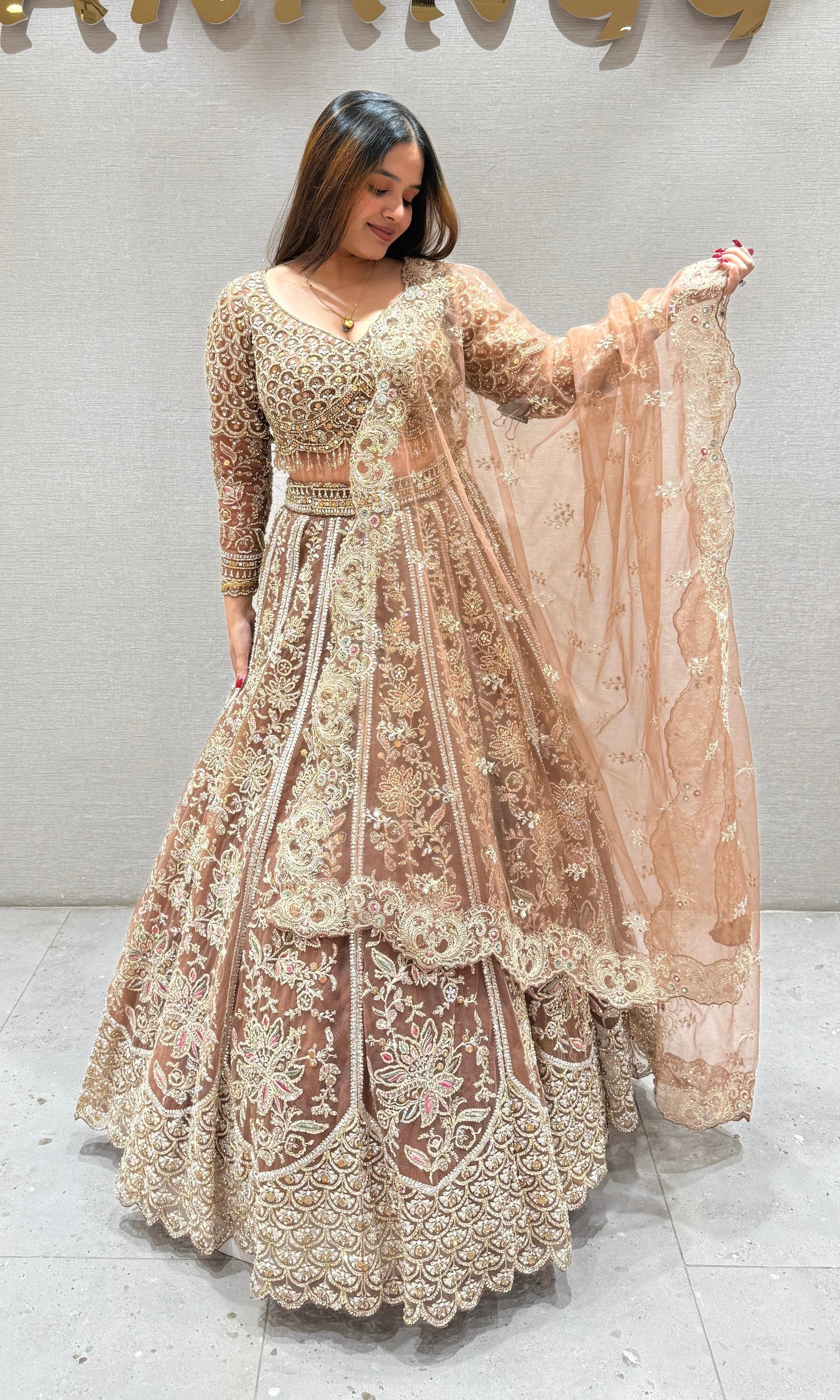 Brown Lehenga