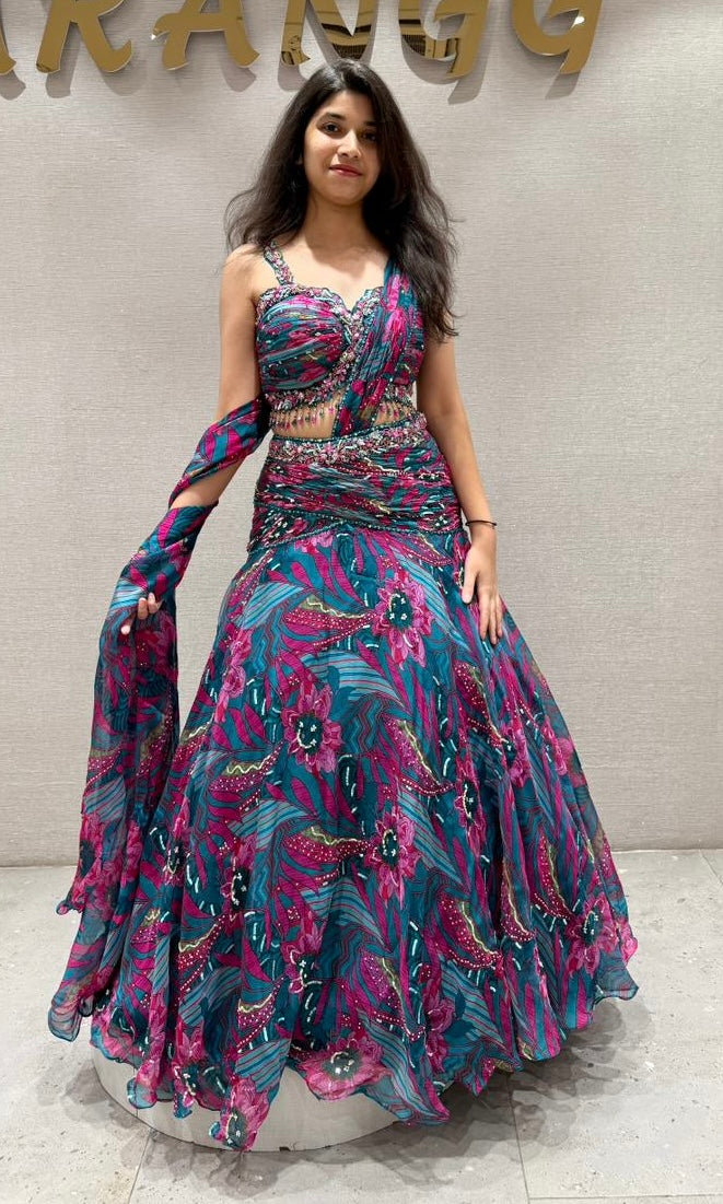 Light blue Lehenga