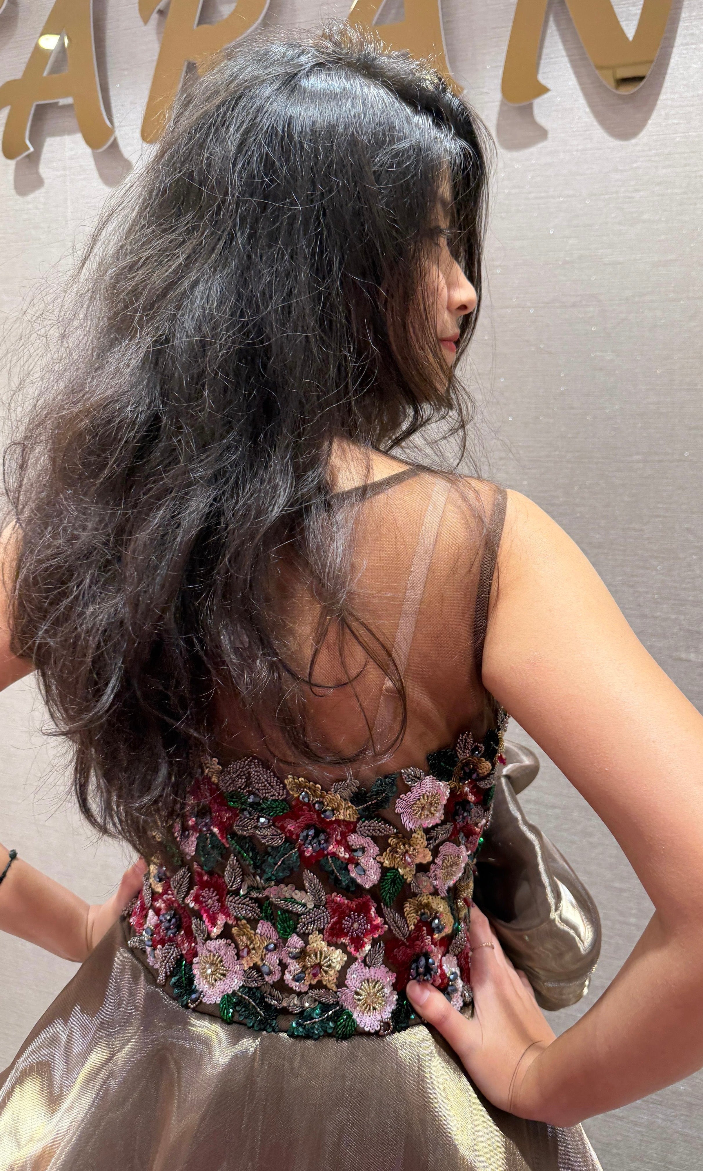 Champagne gold Dream Floral Ball Gown