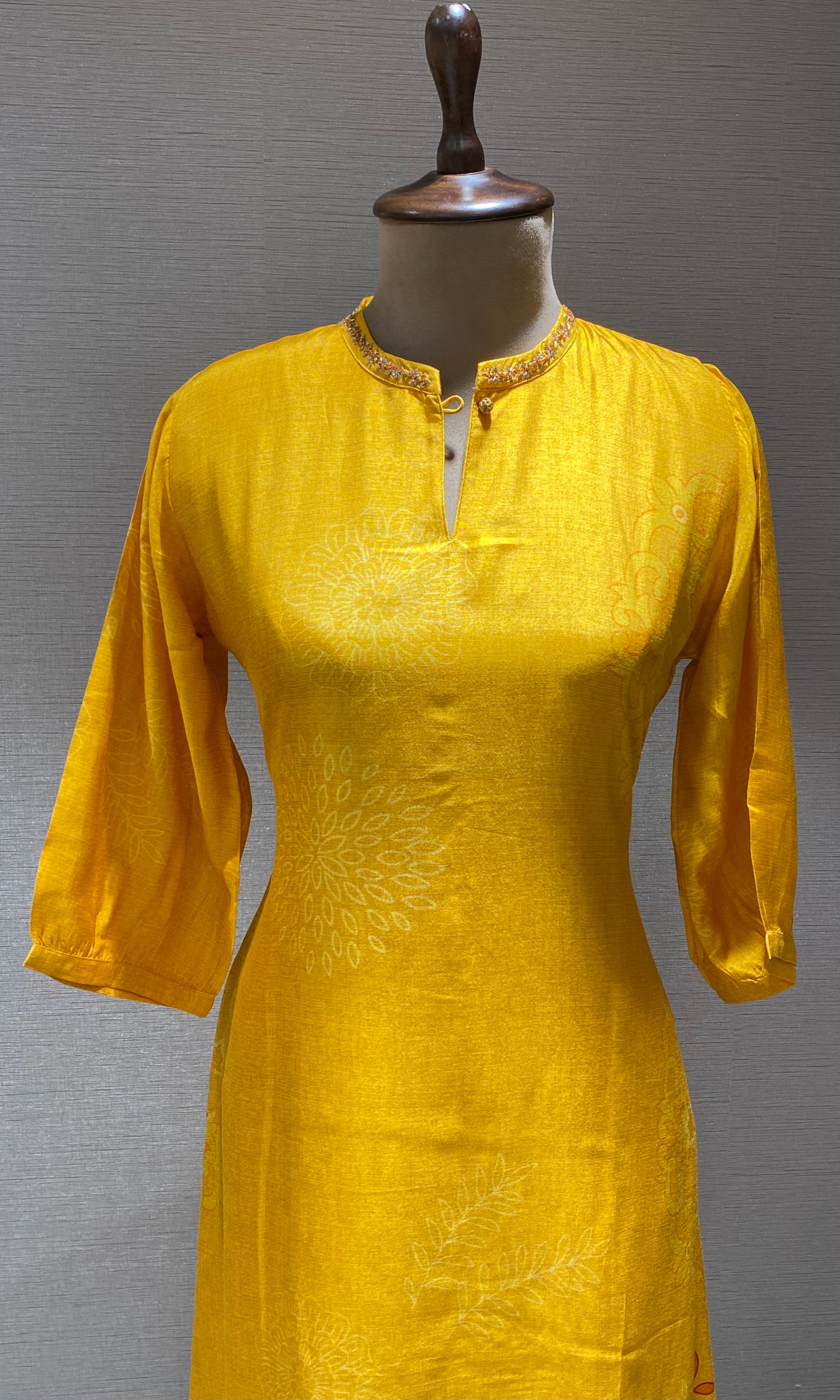 Yellow Bloom Kurti top