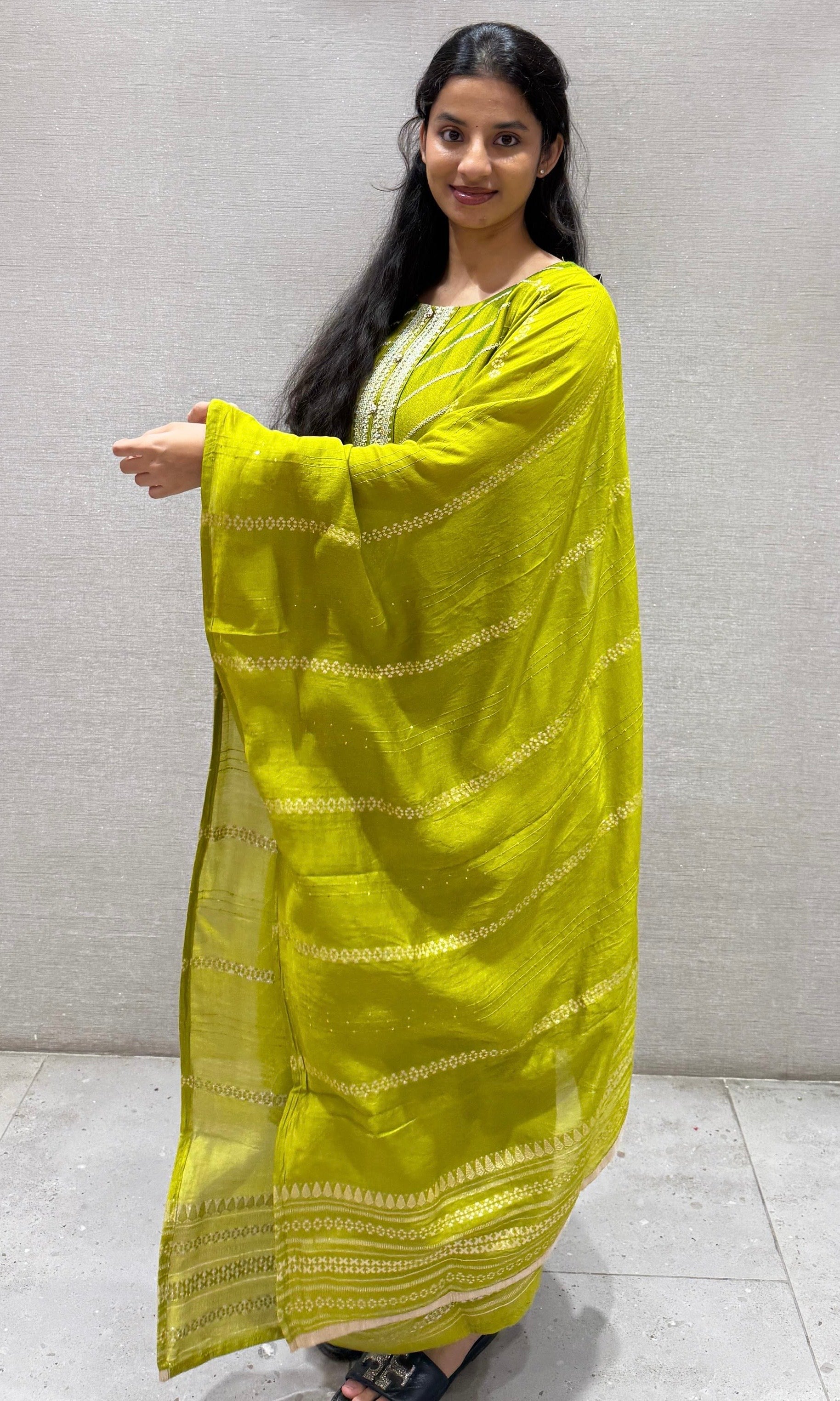 Green kurta set