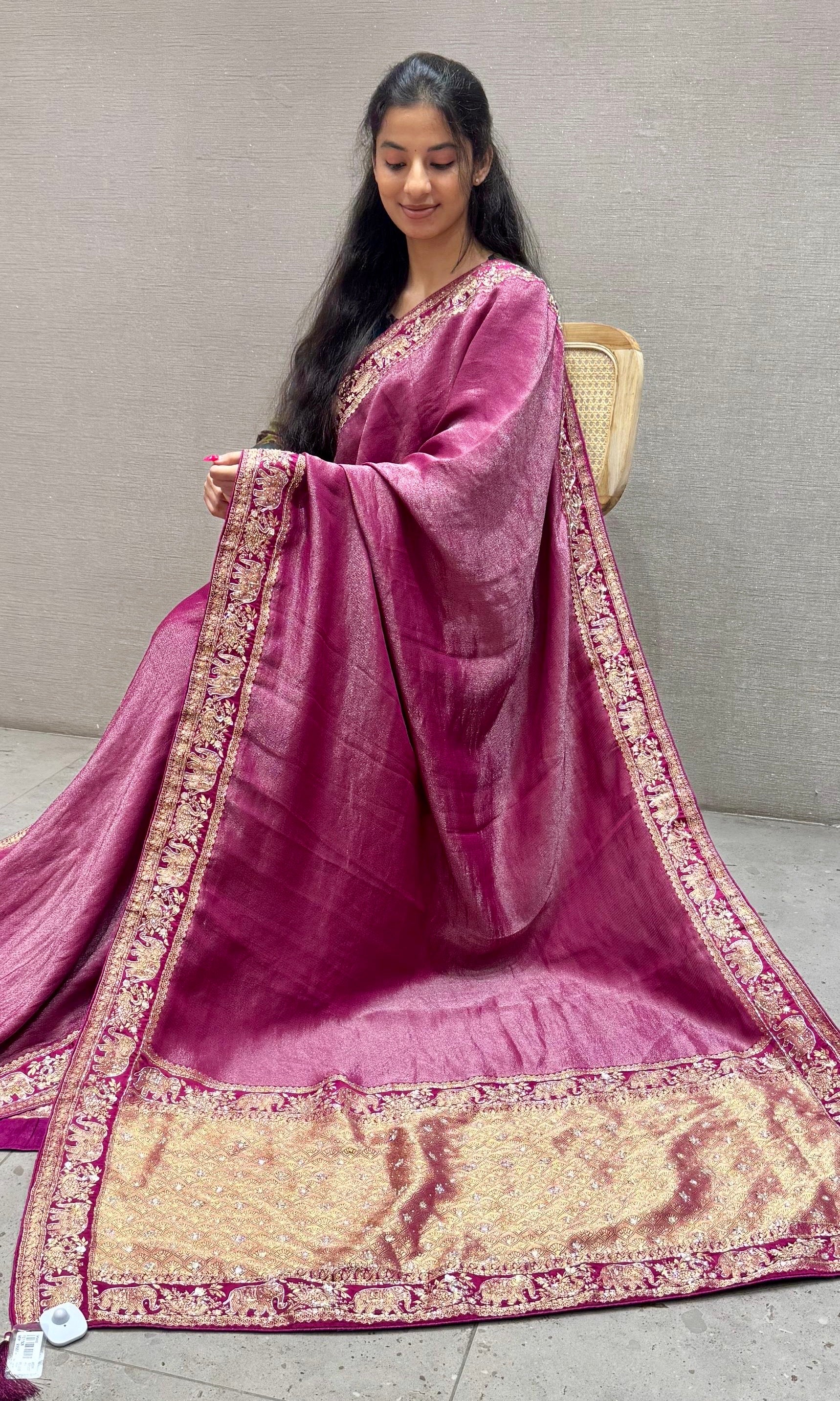 Wine saree