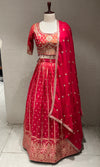 Pink Lehenga with Golden embroidery
