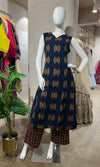 BLUE PRINTED KURTI WITH BOTTOM