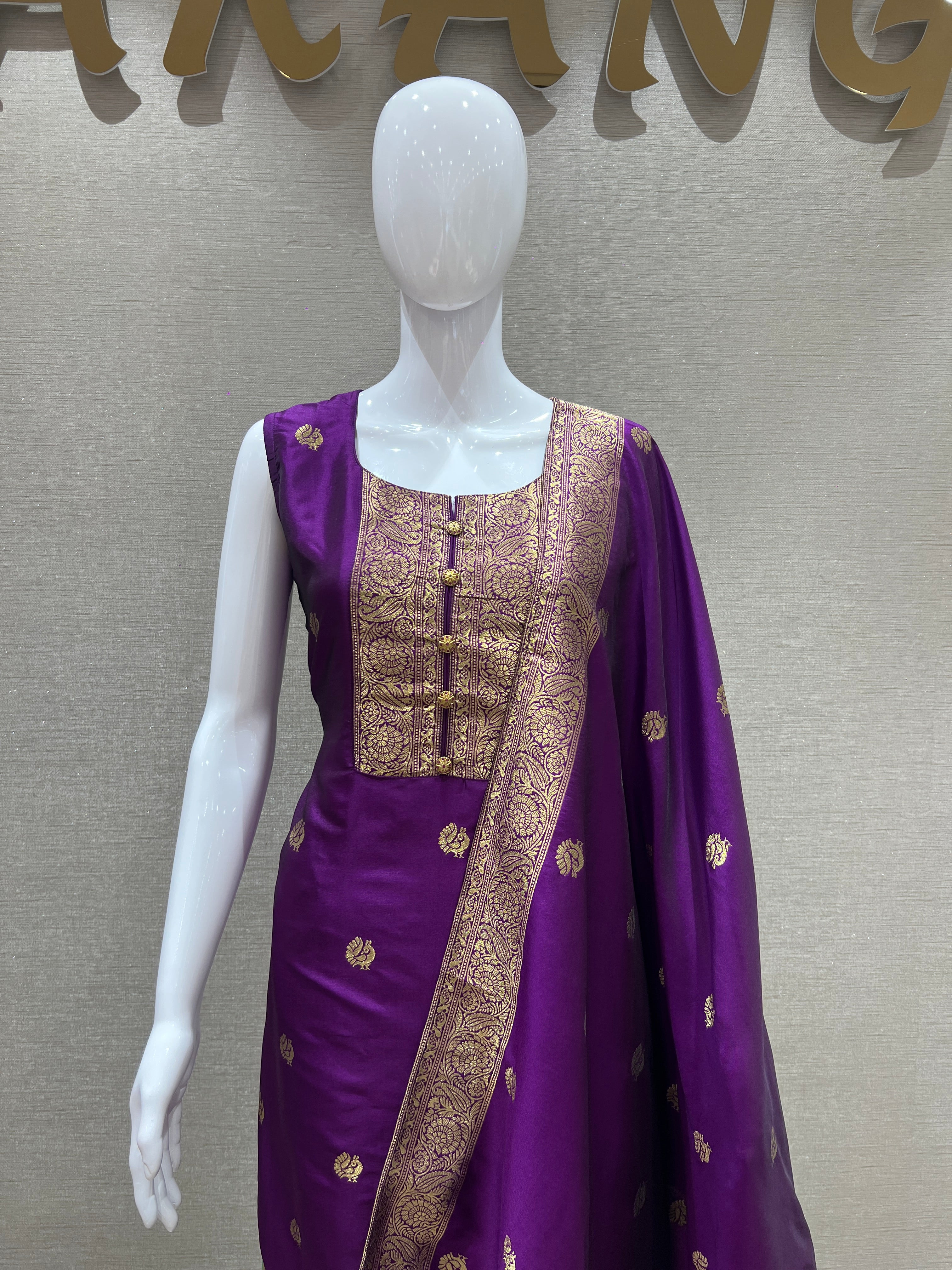 Purple kurta set