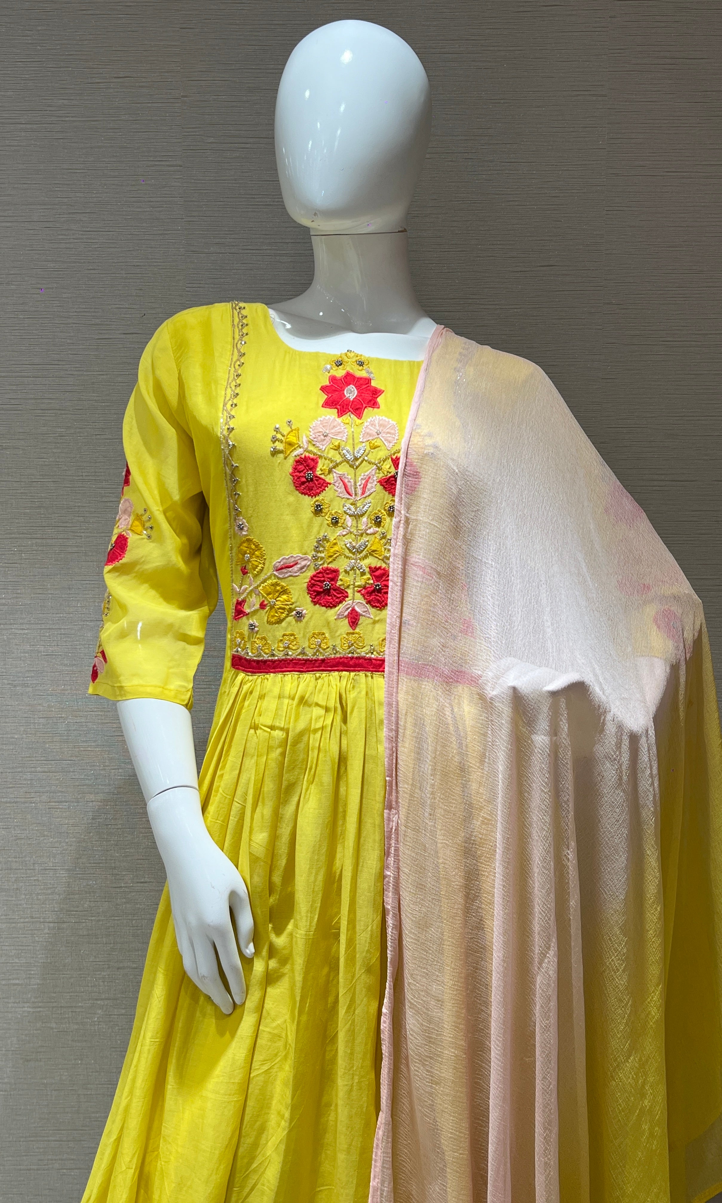 Light yellow kurta set