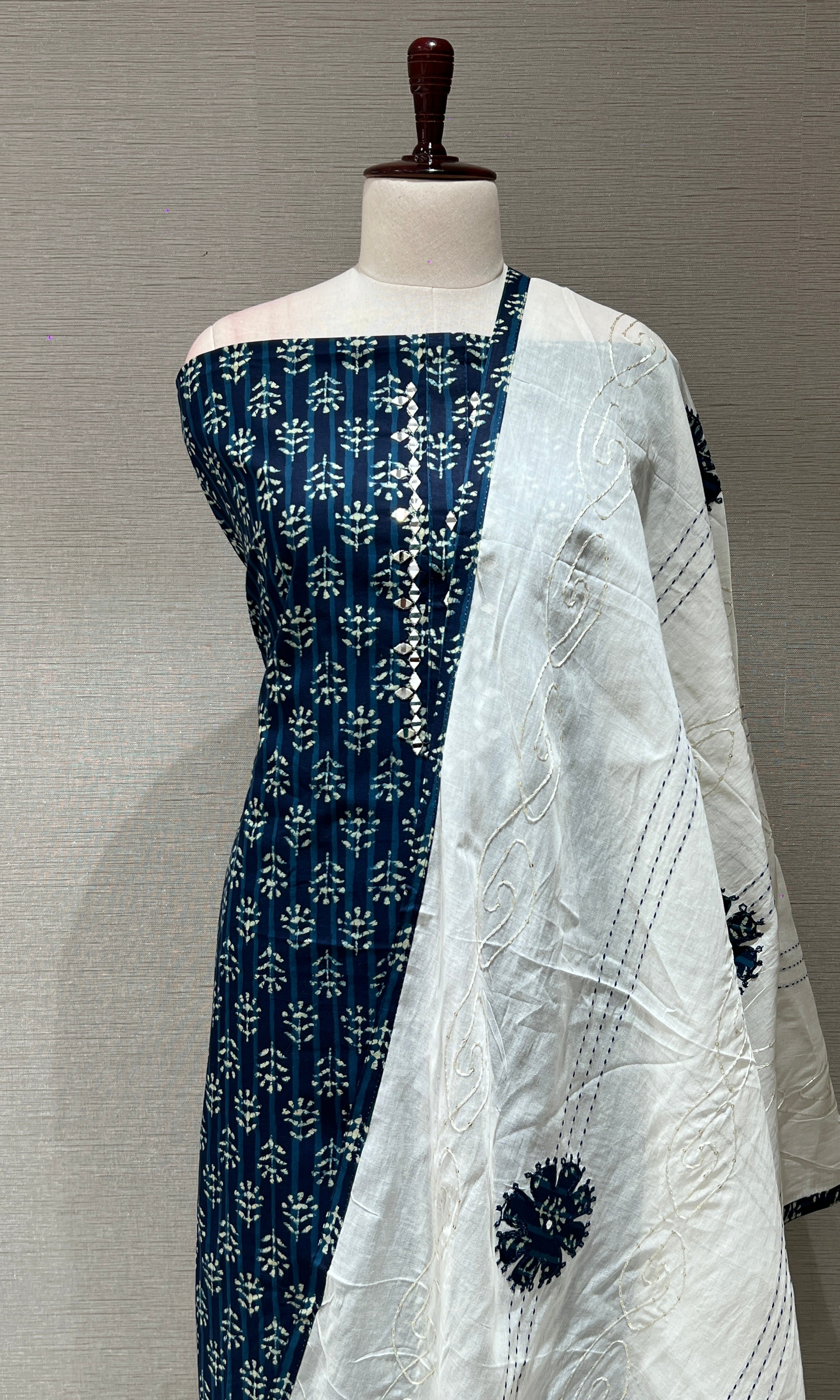Navya blue dress material
