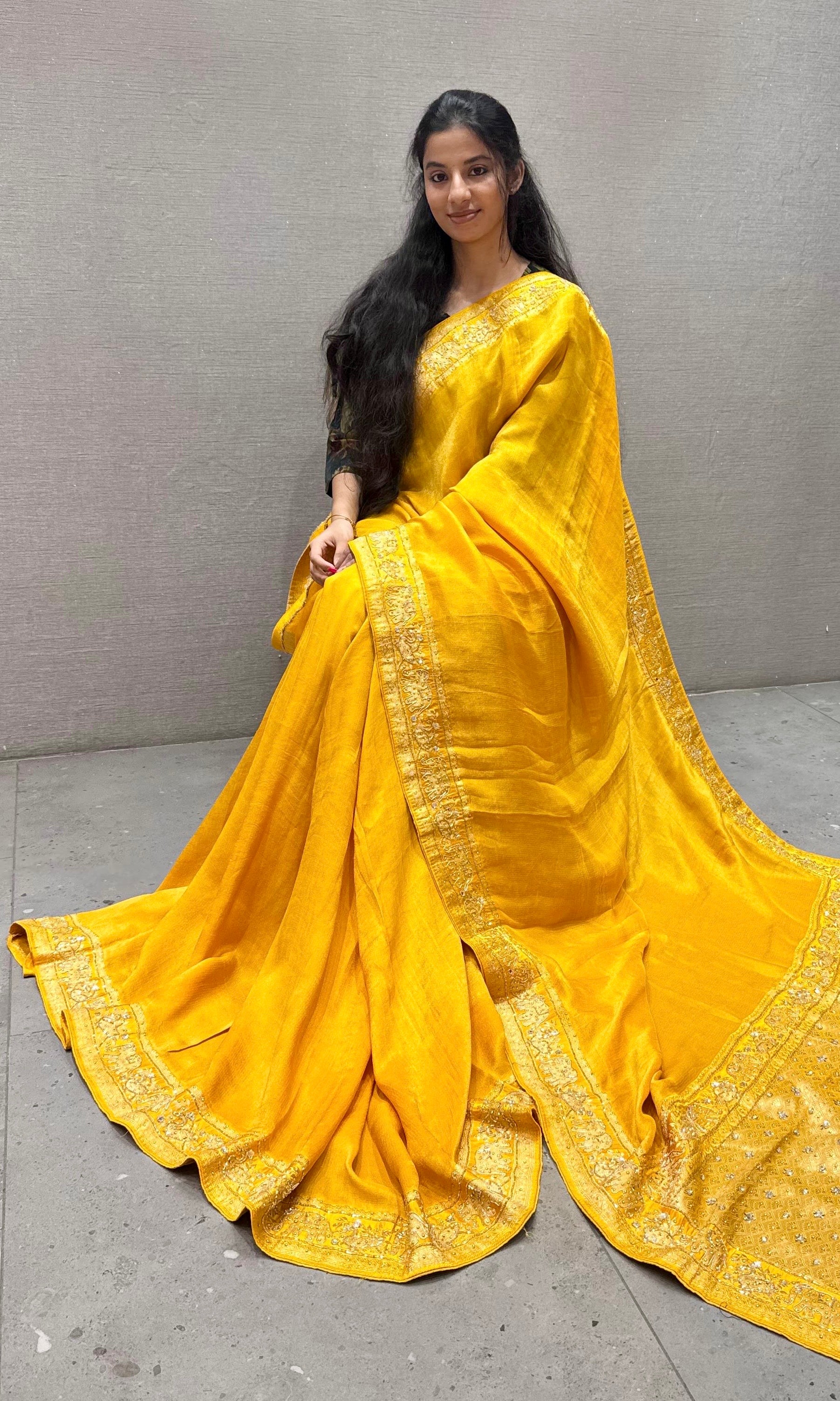 Yellow saree