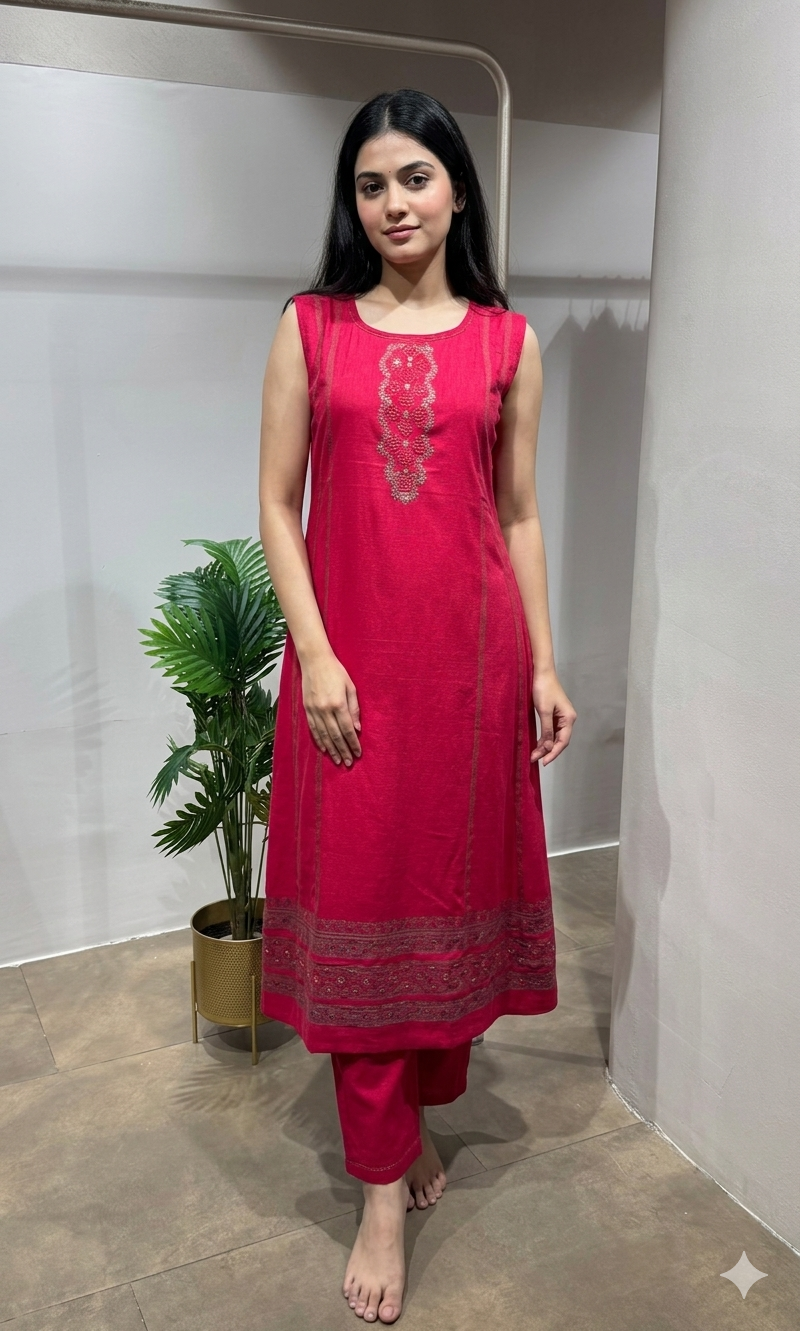 Rani ethnic kurti with bottom