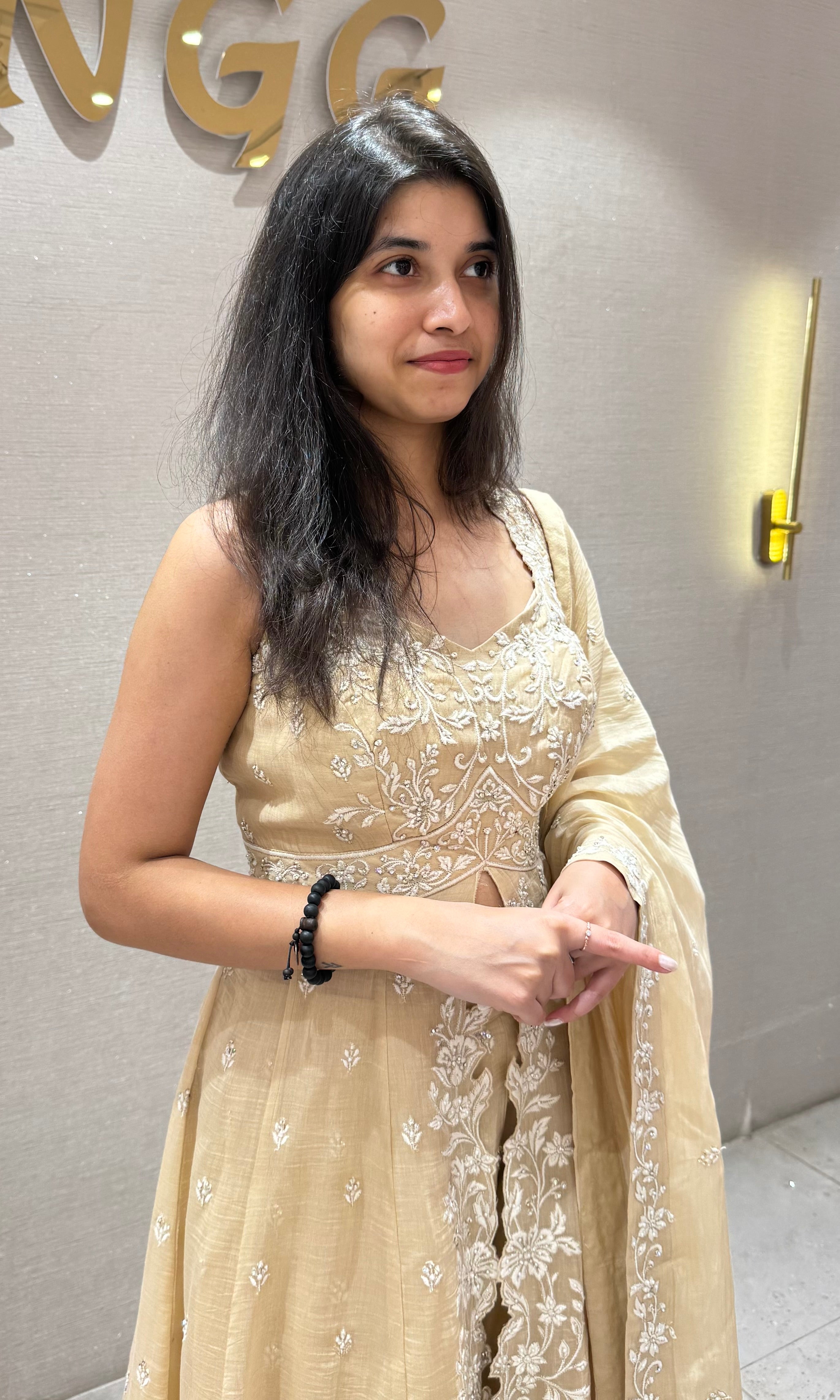 Beagh FRONT SLIT EMBROIDERED PALAZZO SET