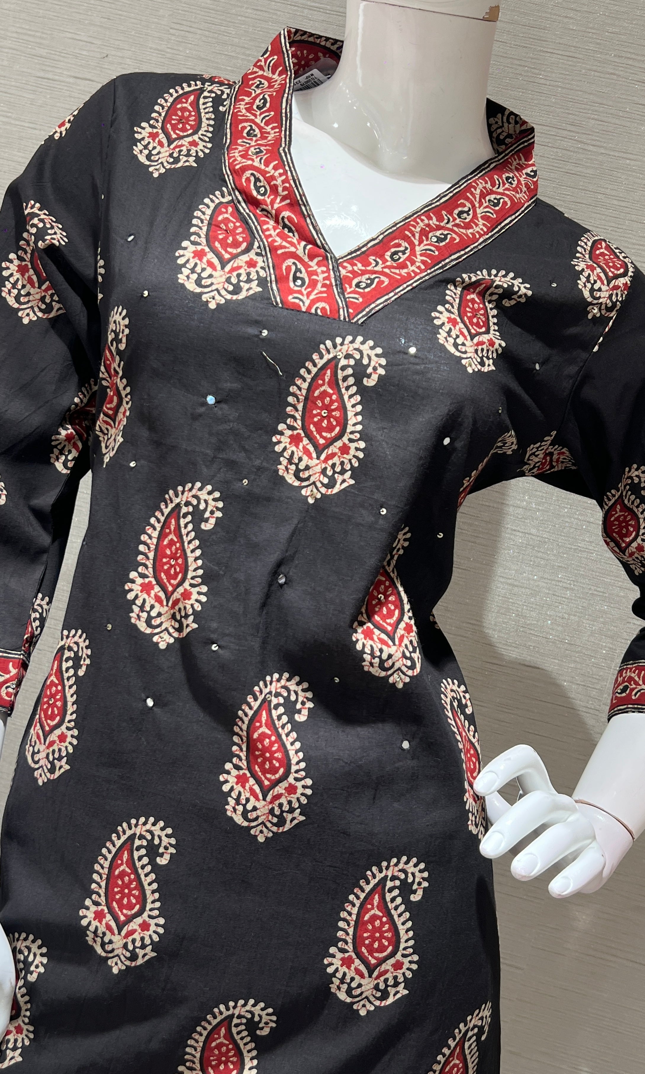 Black ETHNIC PRINT kurta set