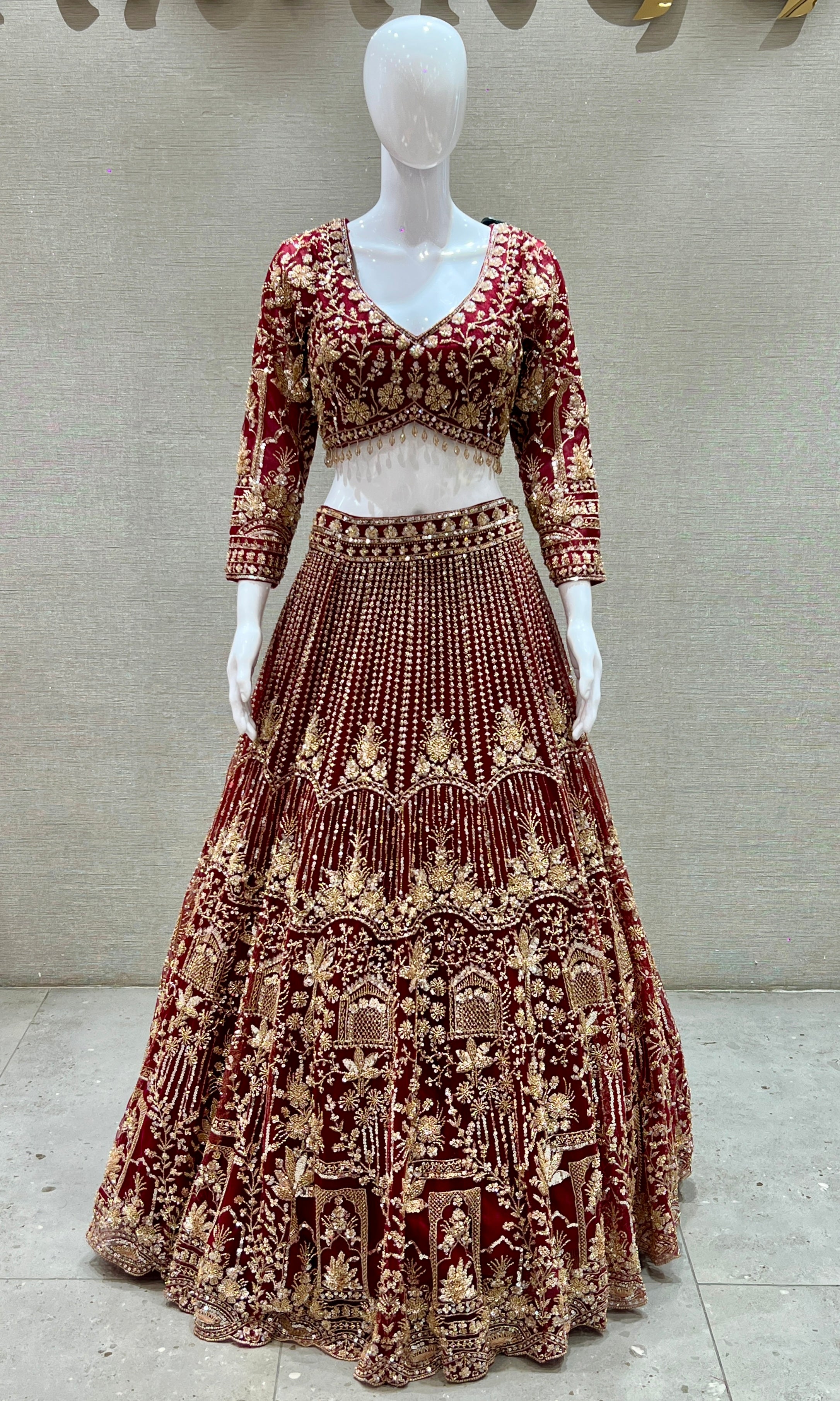 Maroon Lehenga