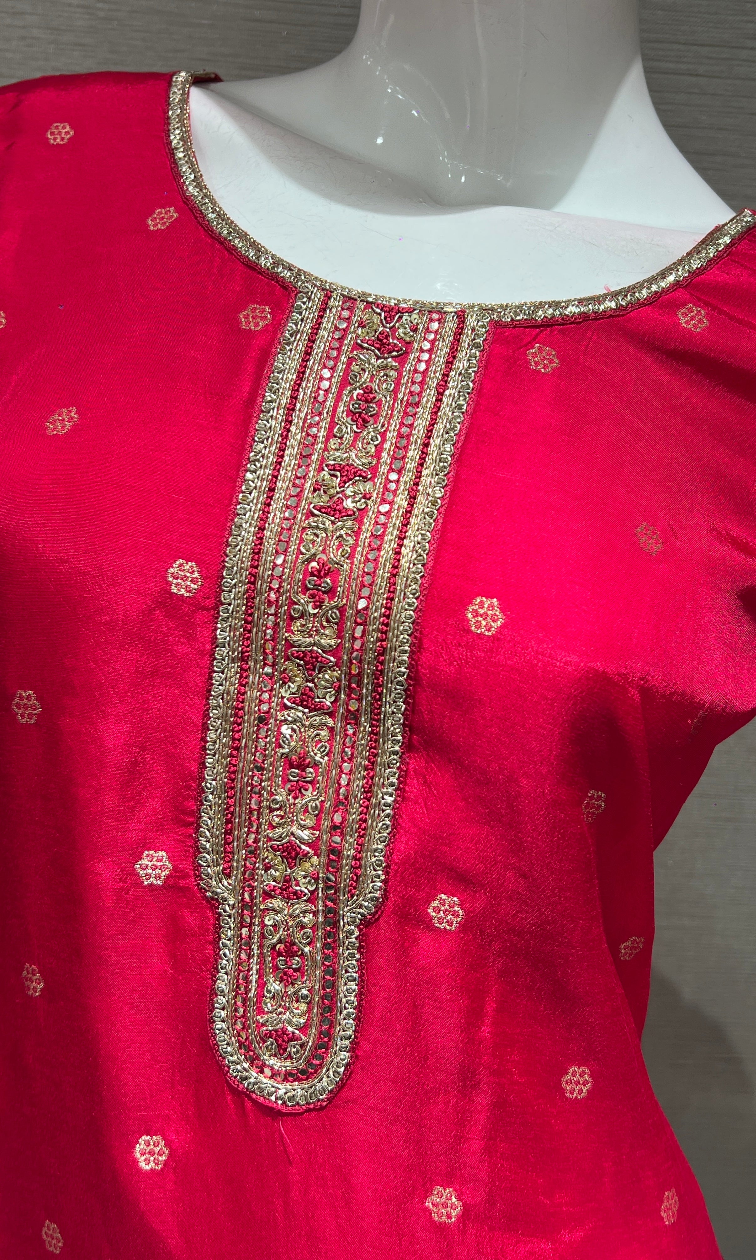 RANI PINK EMBROIDERED KURTA SET