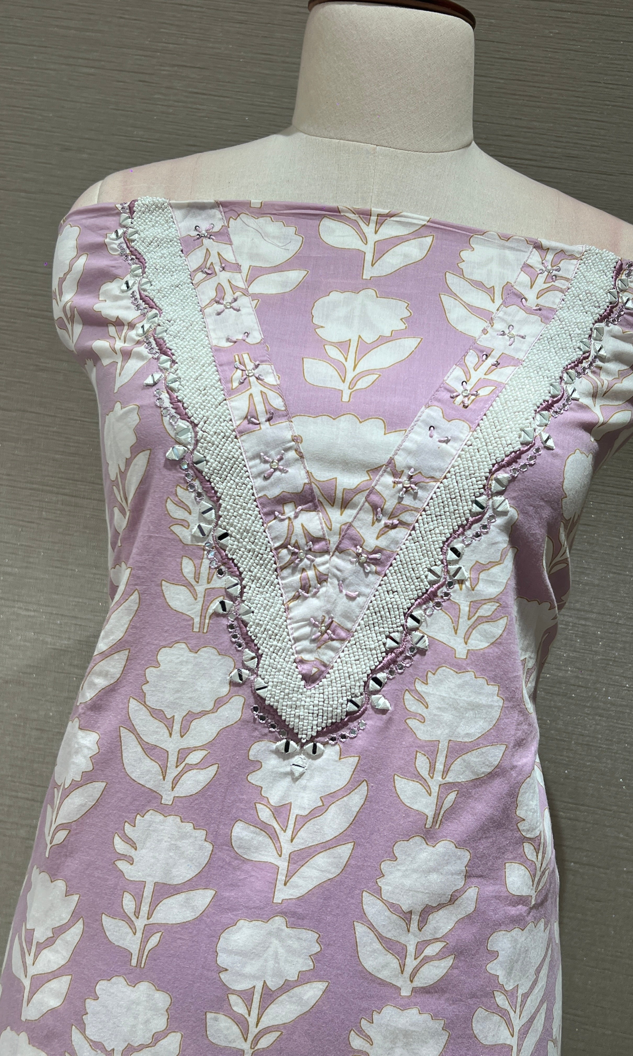 Light purple dress material