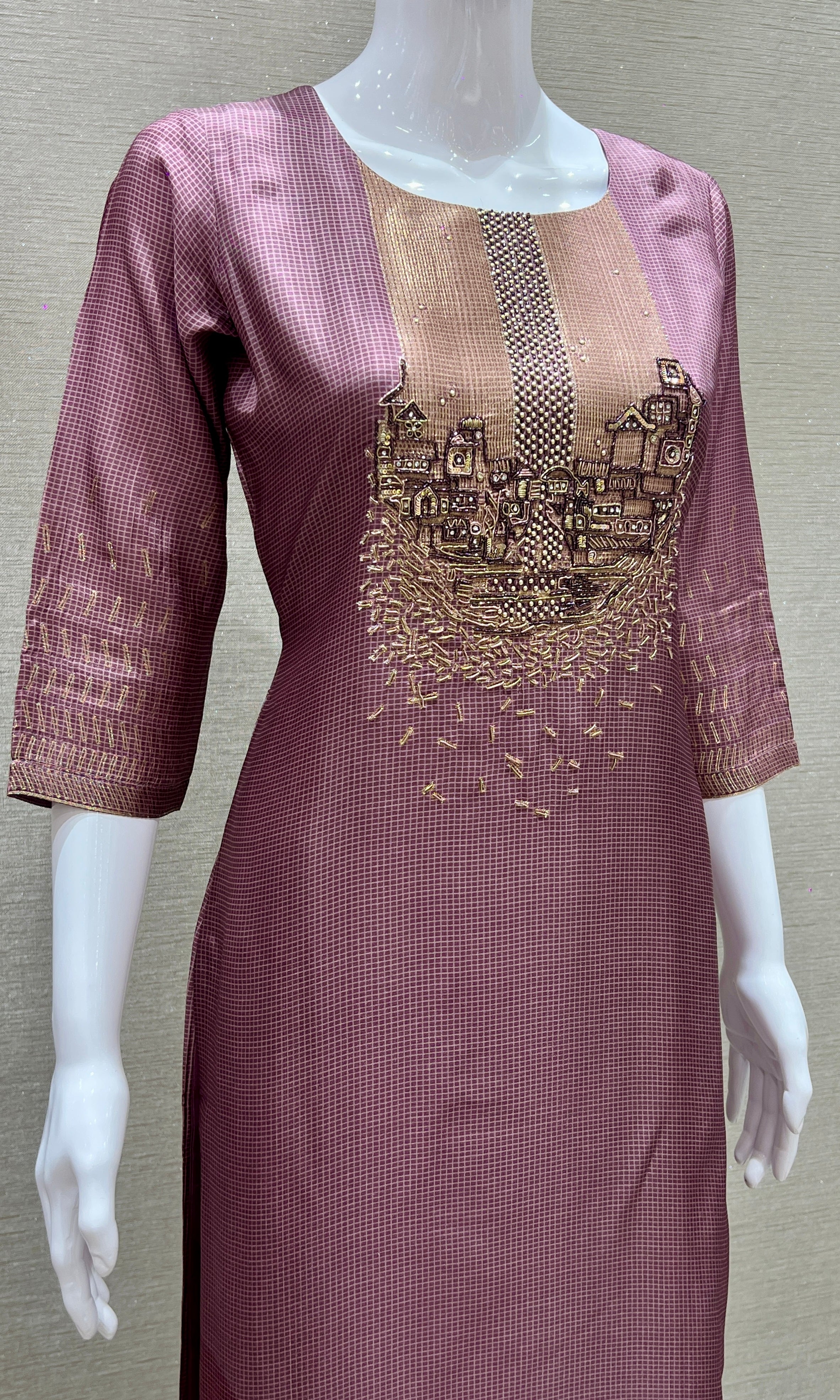 mauve kurta set