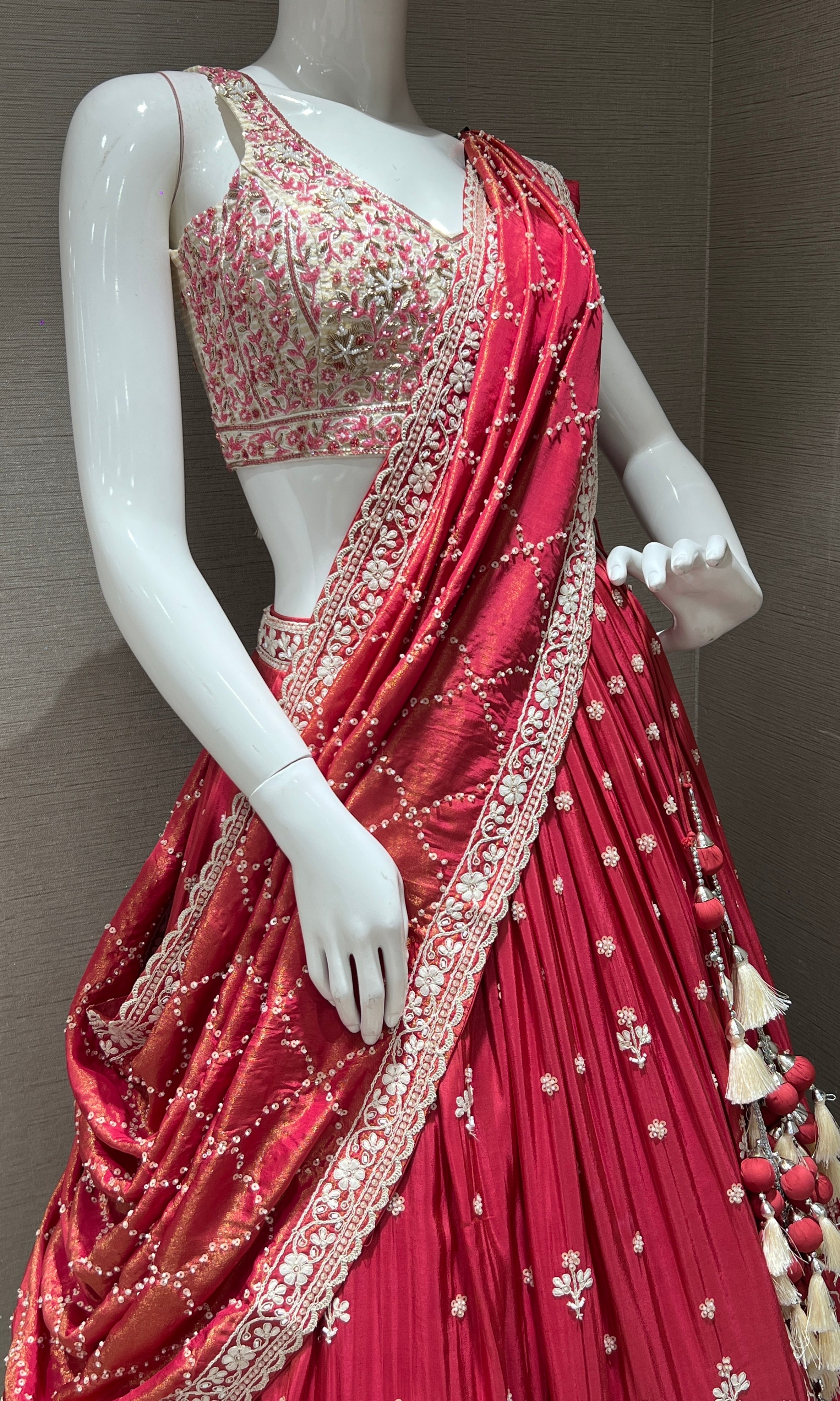 Rust orange Lehenga
