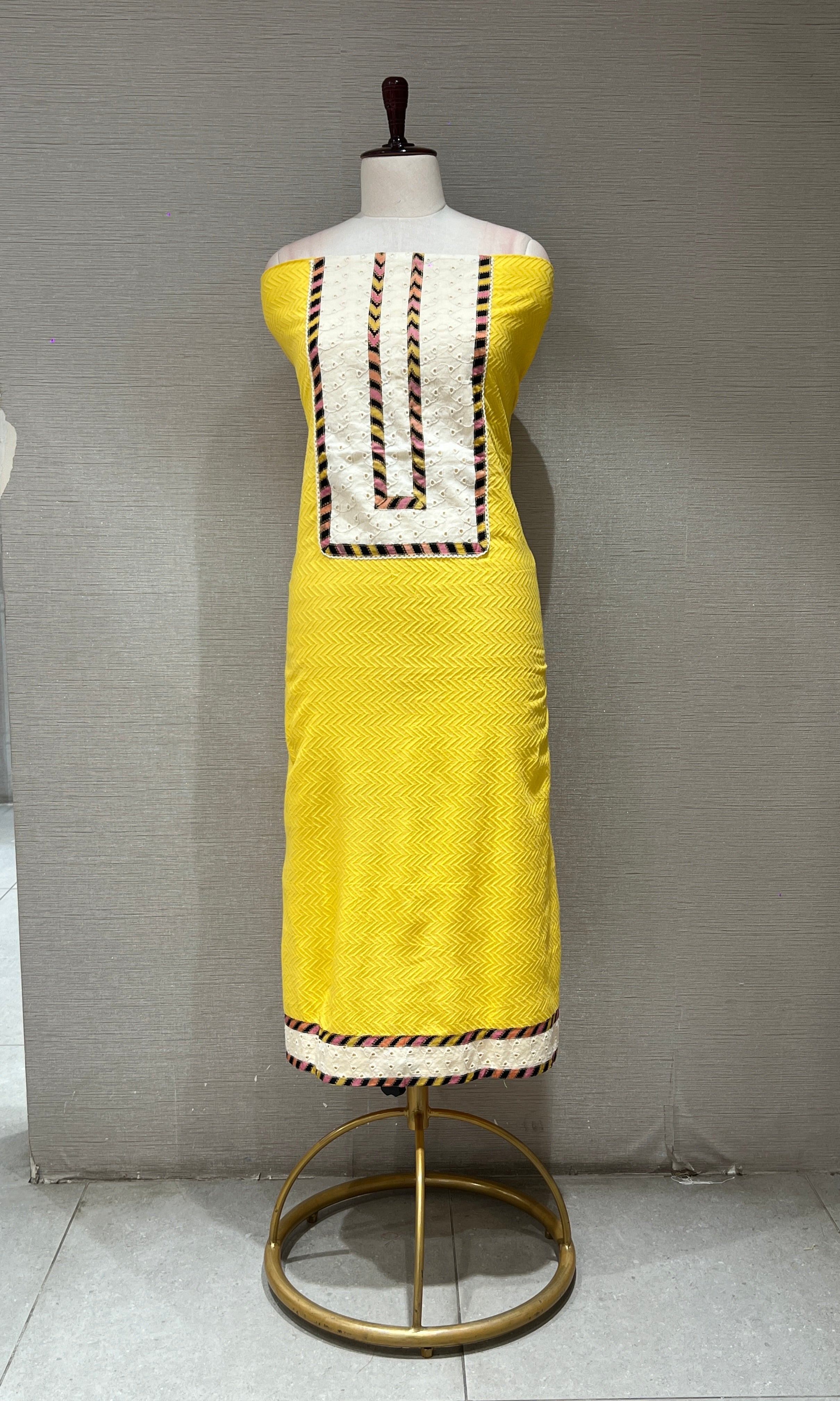 Yellow dress material