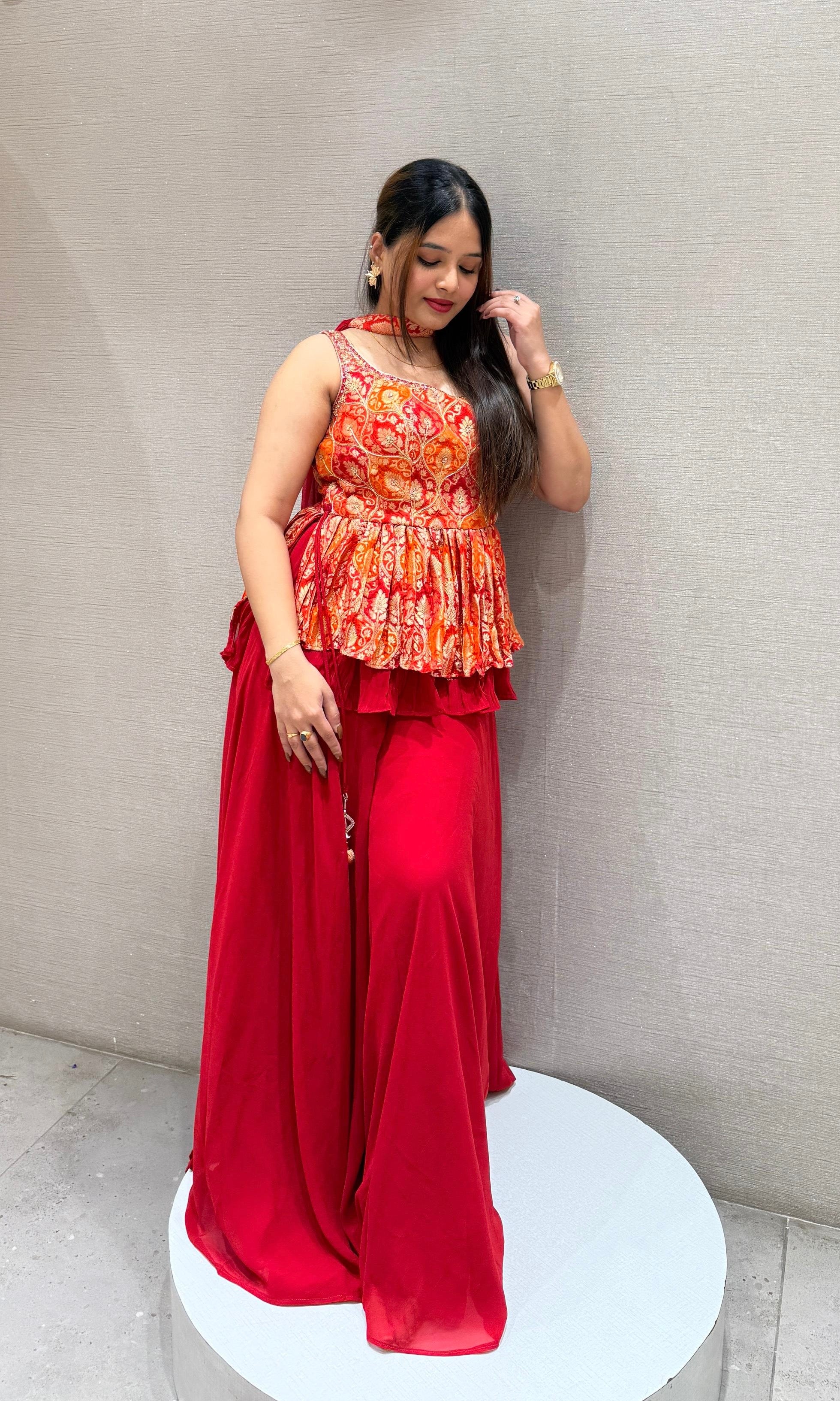 Red palazzo