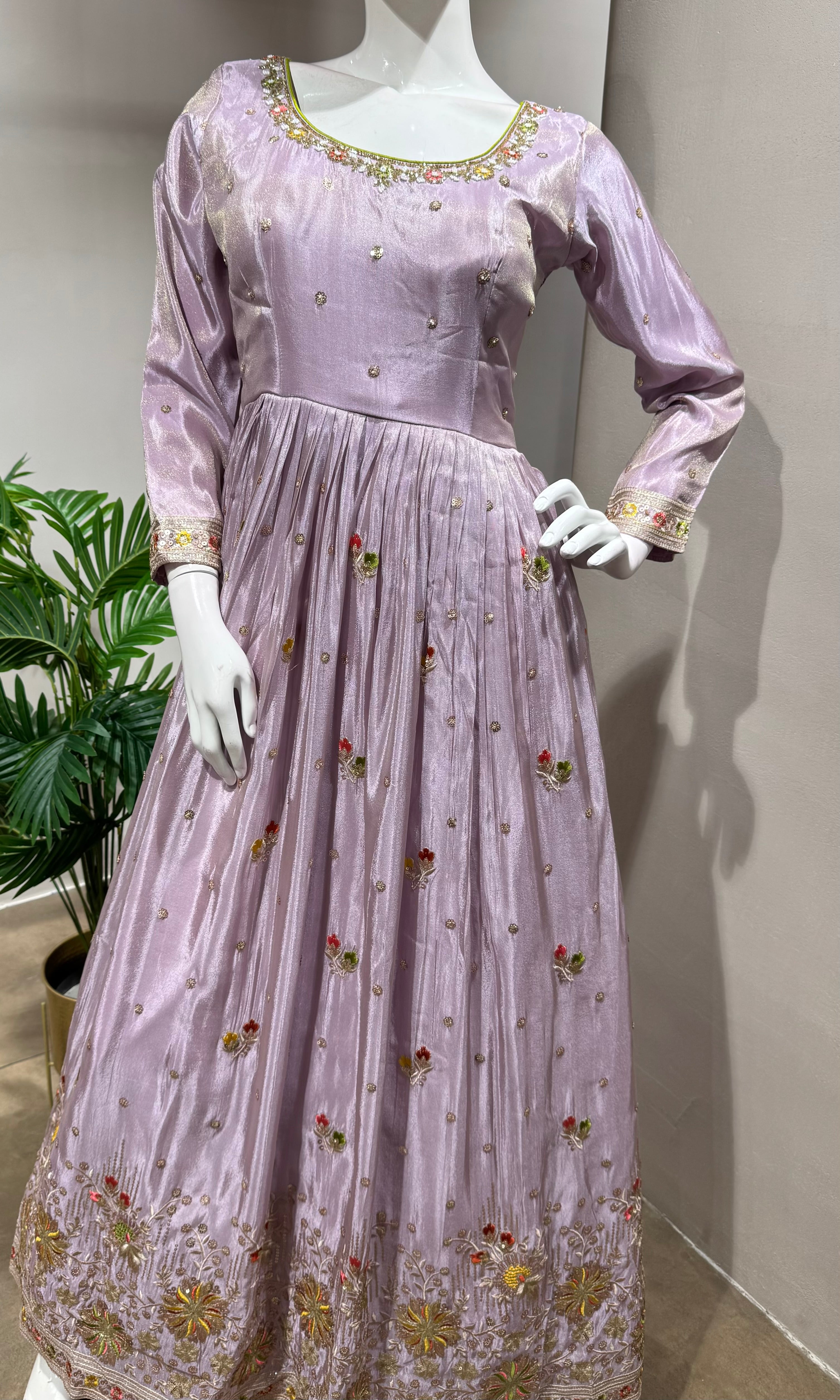 LAVENDER Embroidered Anarkali SET