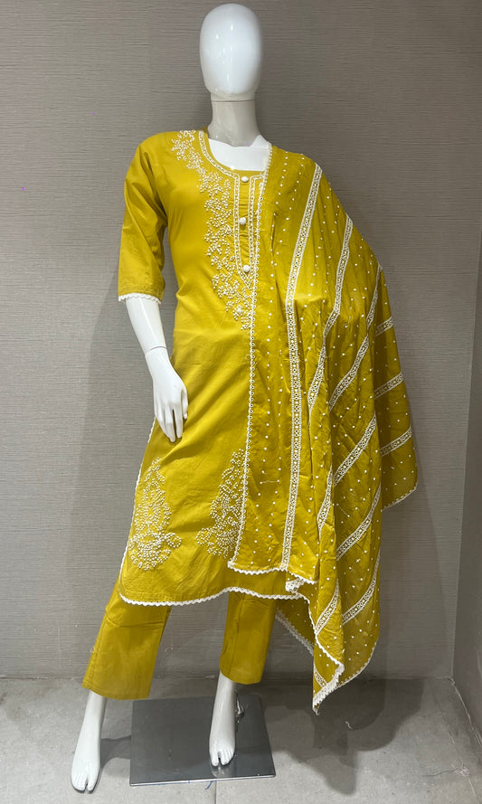 Golden yellow kurta set