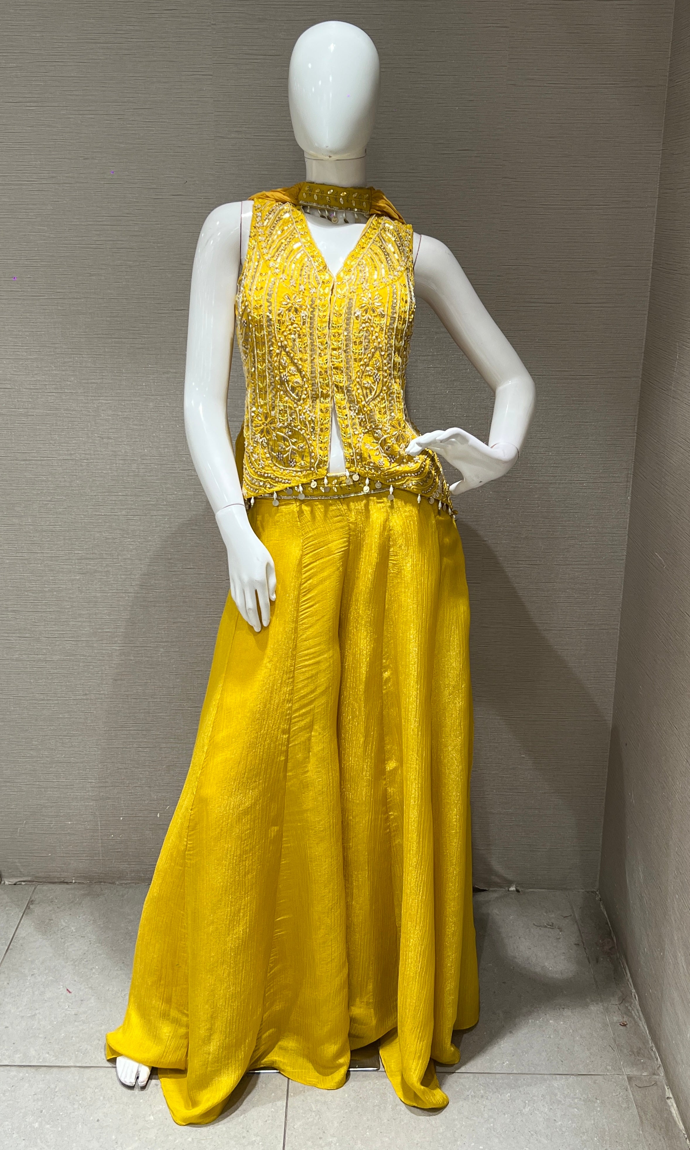 Yellow palazzo set