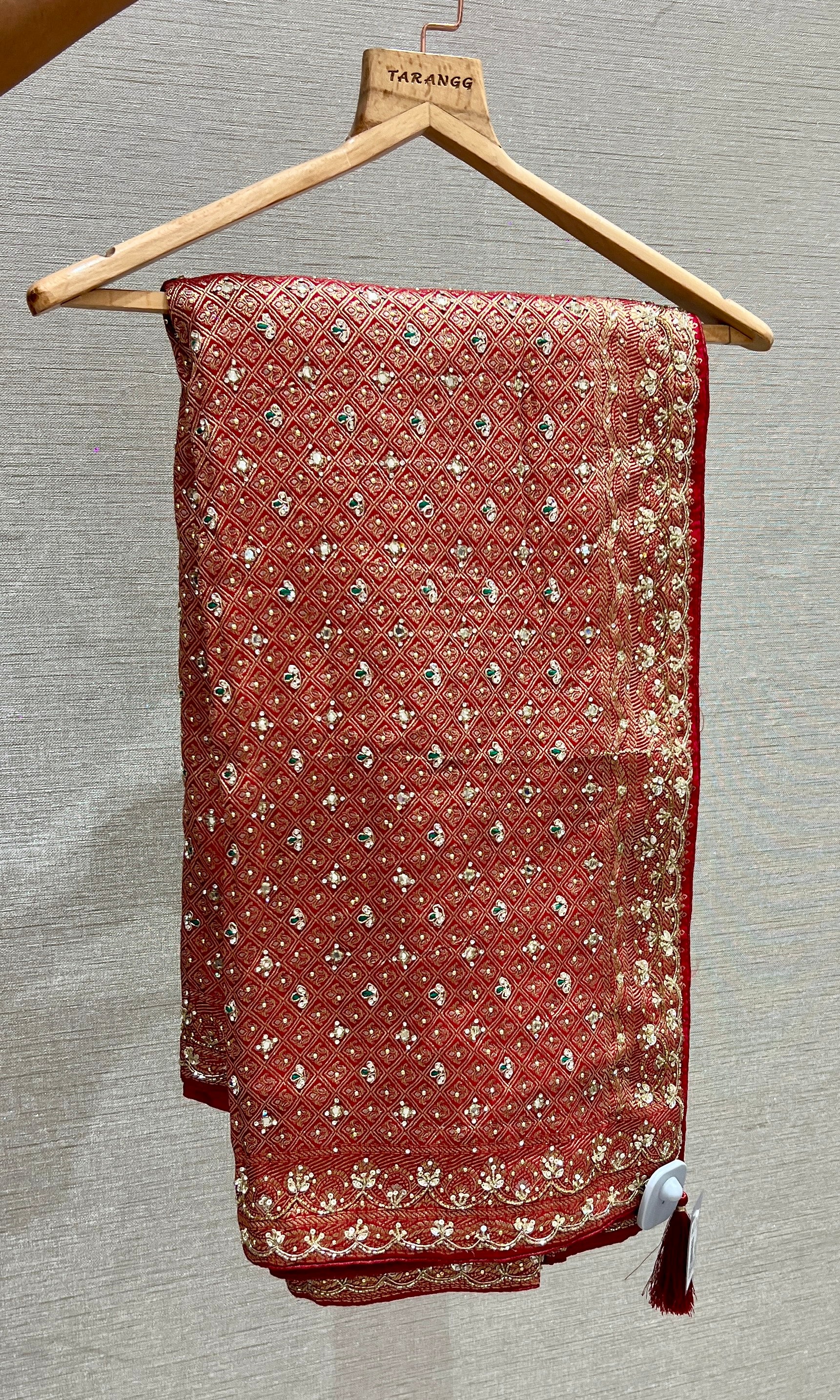 Maroon saree