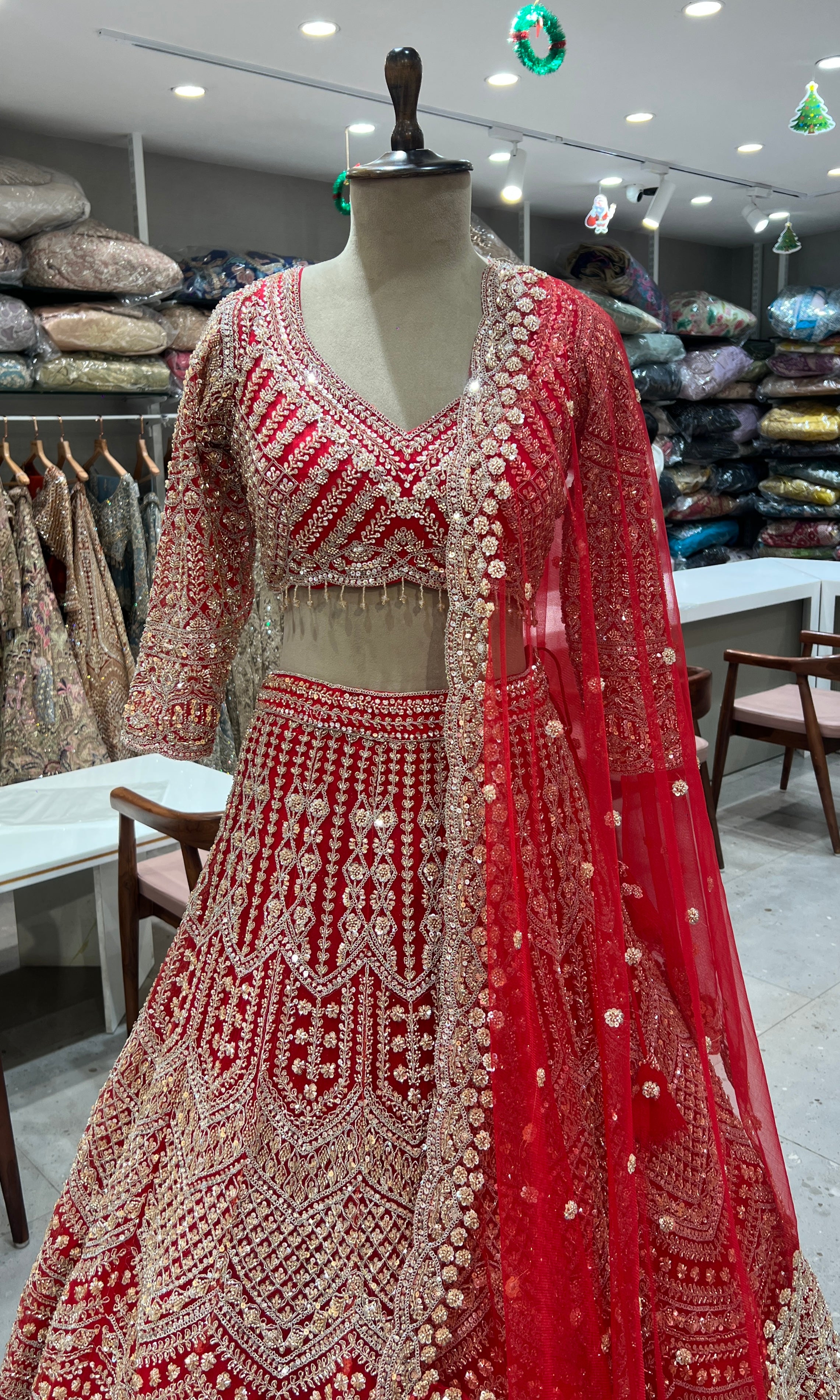 Red Lehenga