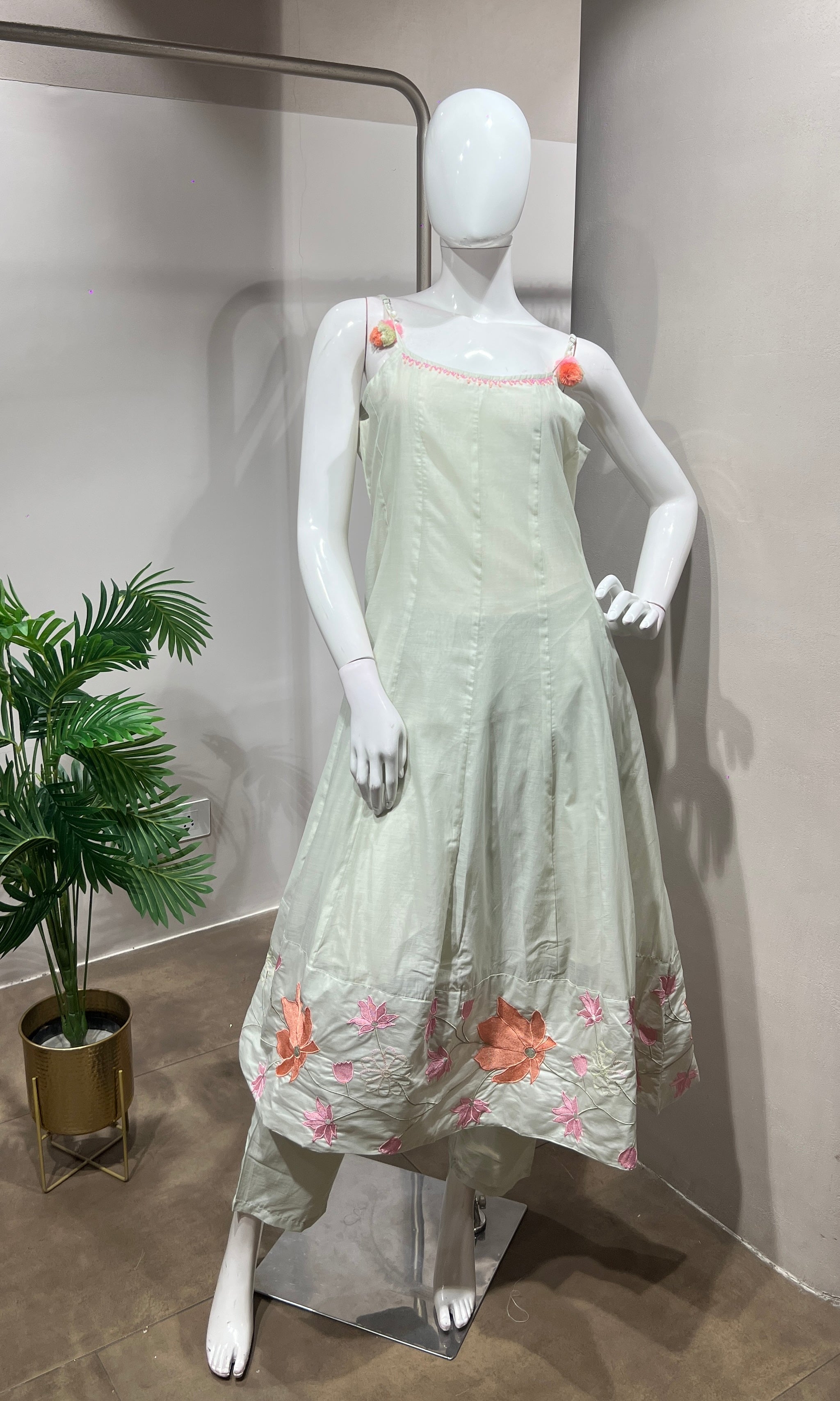 pista green tissue silk kurta set