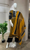 Yellow EMBROIDERED kurta set