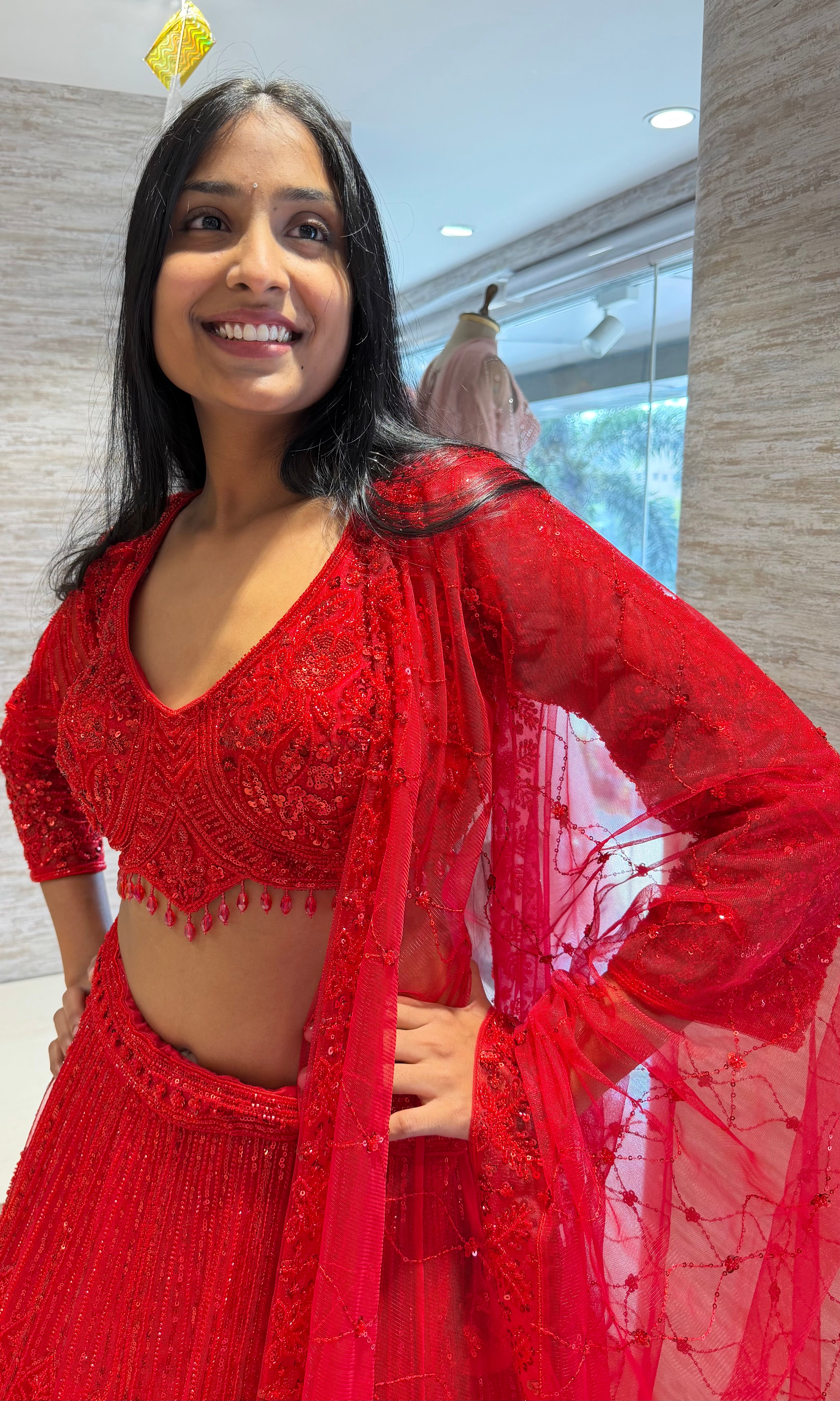 Ruby Red EMBELLISHED Lehenga