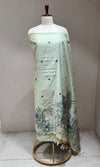 Mint Green Floral Embroidery dress material