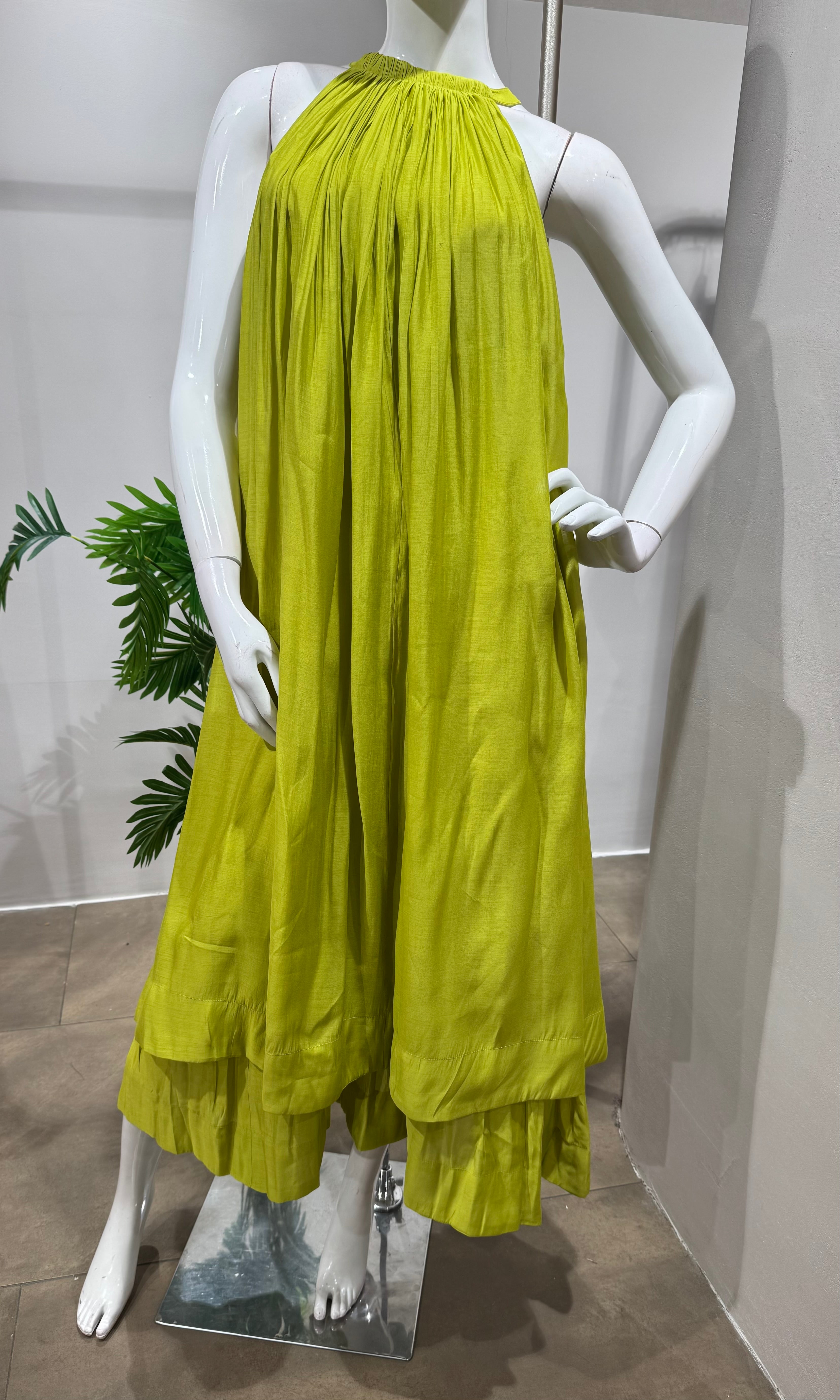 Lime Green Halter Dress