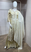 Cream embroidered nyra cut palazzo set