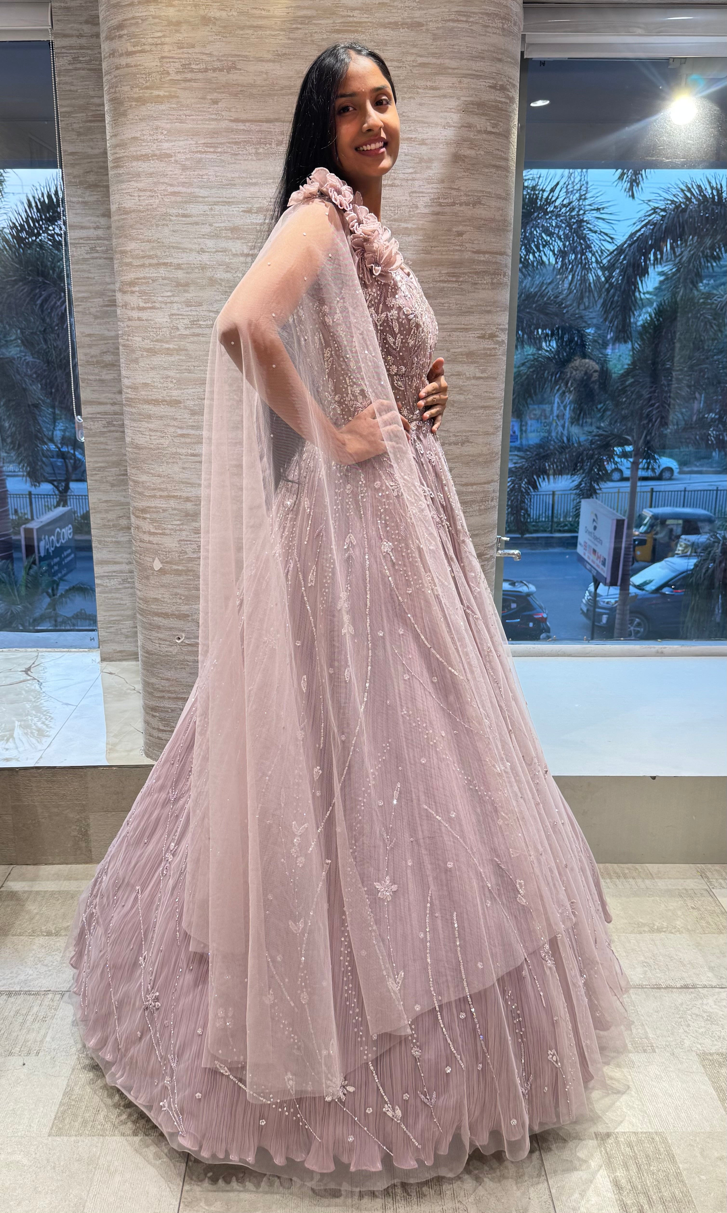 Onion pink EMBELLISHED Gown