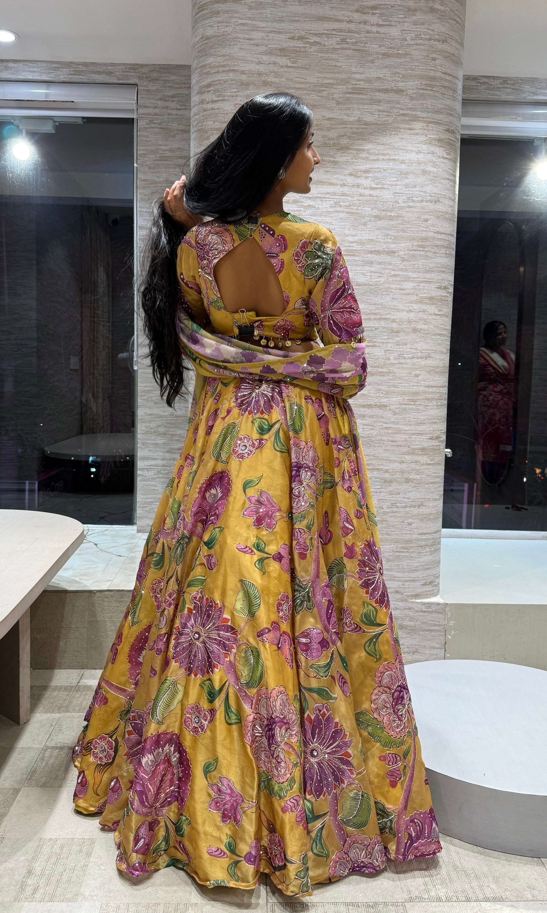 LIGHT Yellow Floral Lehenga Set
