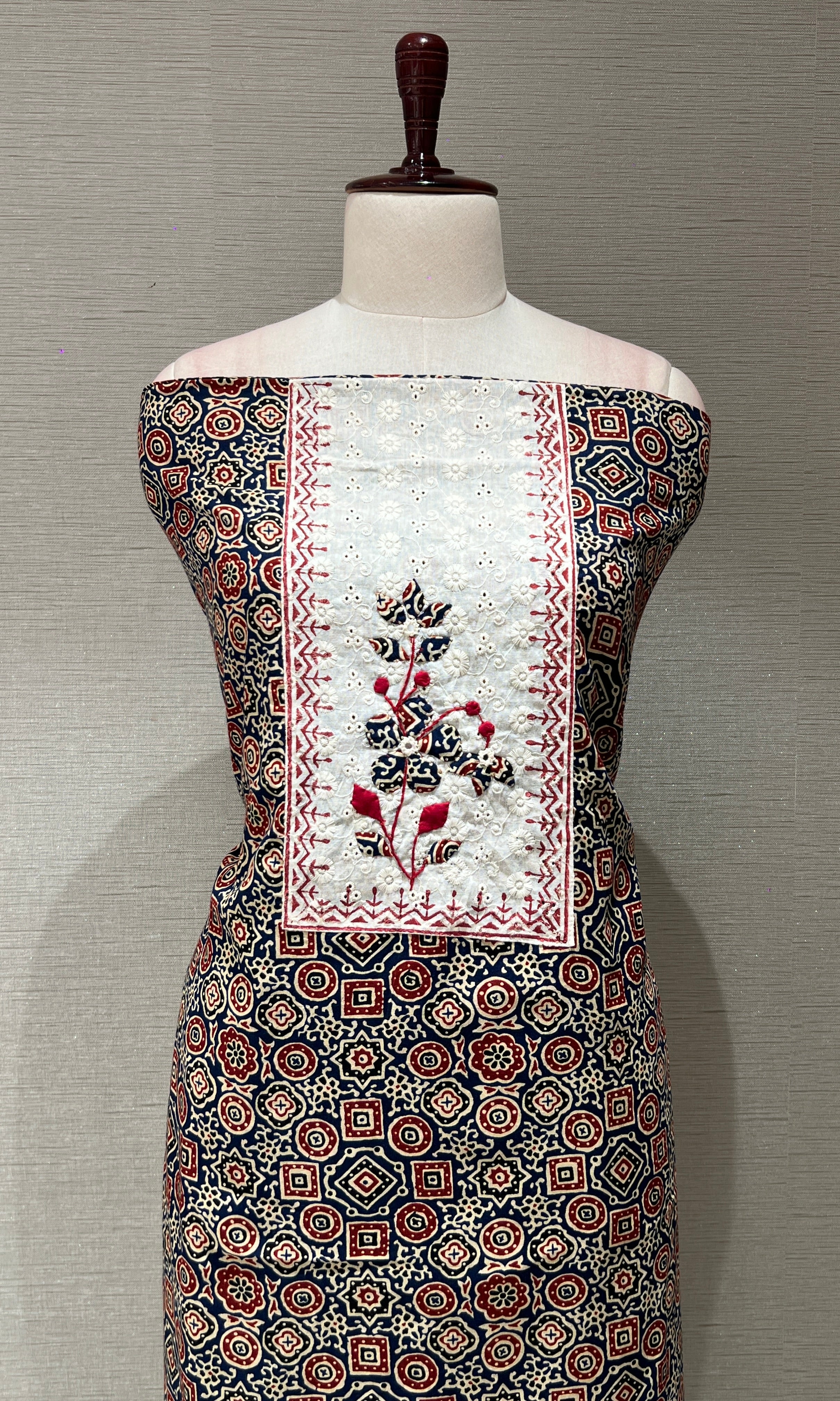Maroon dress material