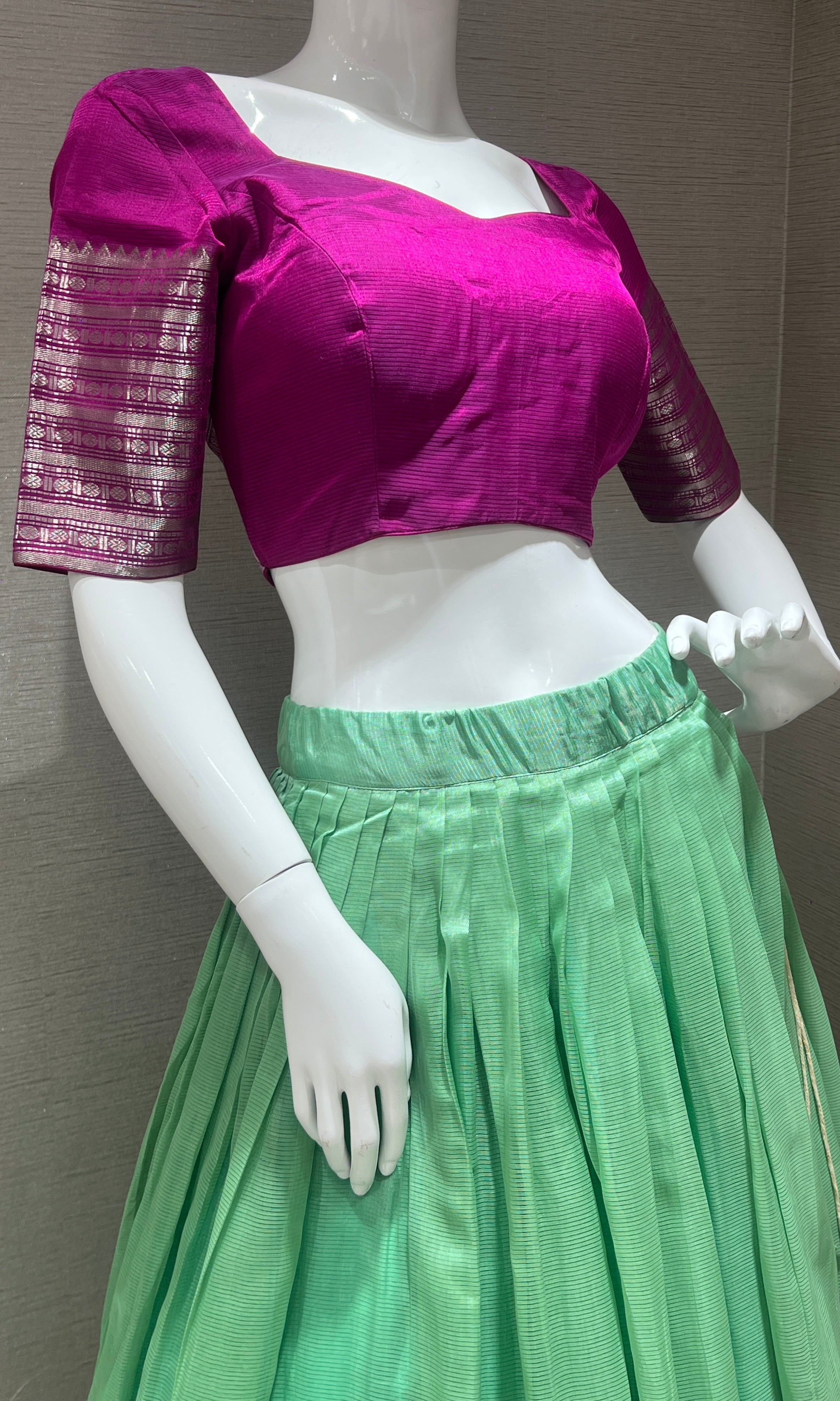 Pista green Lehenga