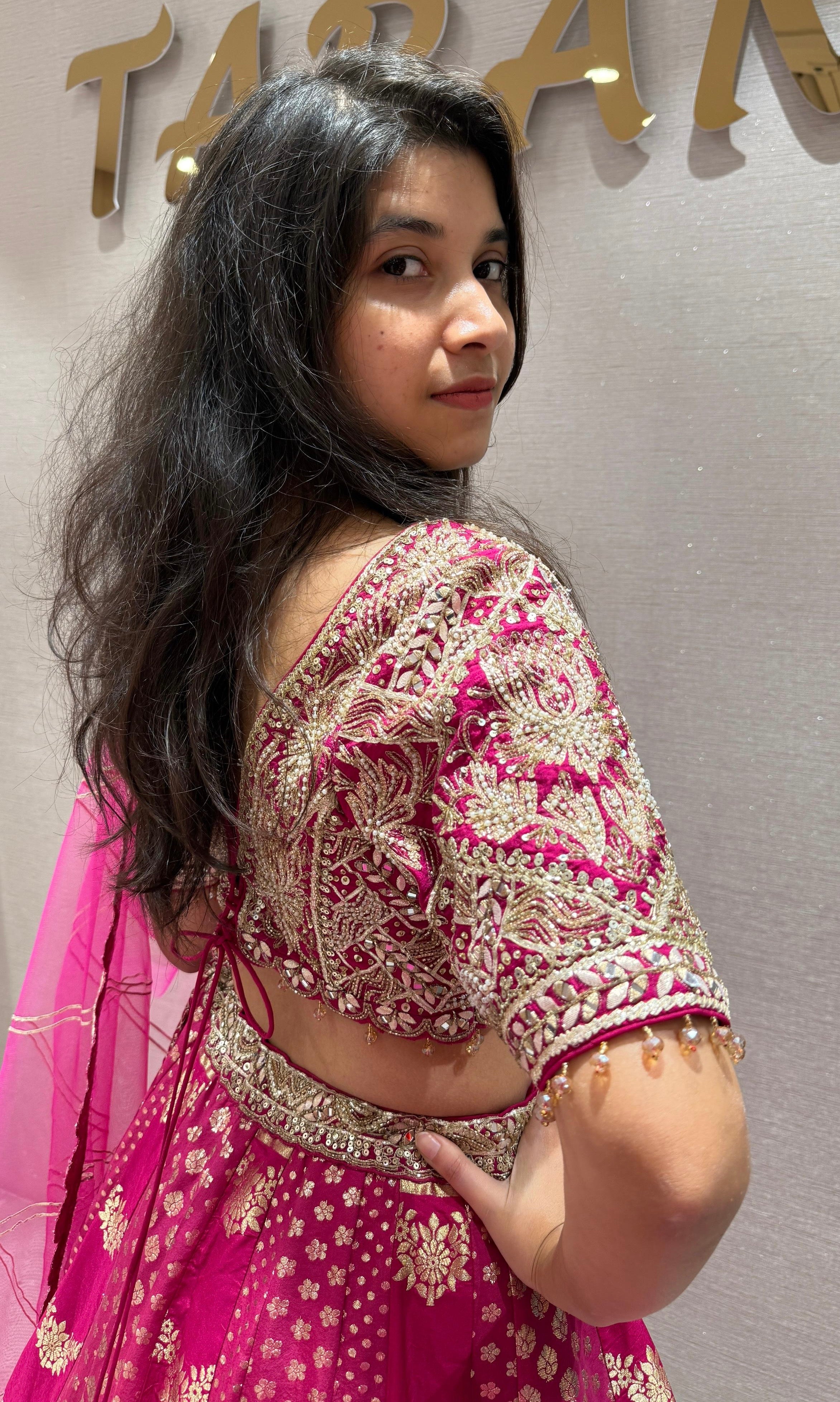 Fuschia Royal Bandhani Lehenga