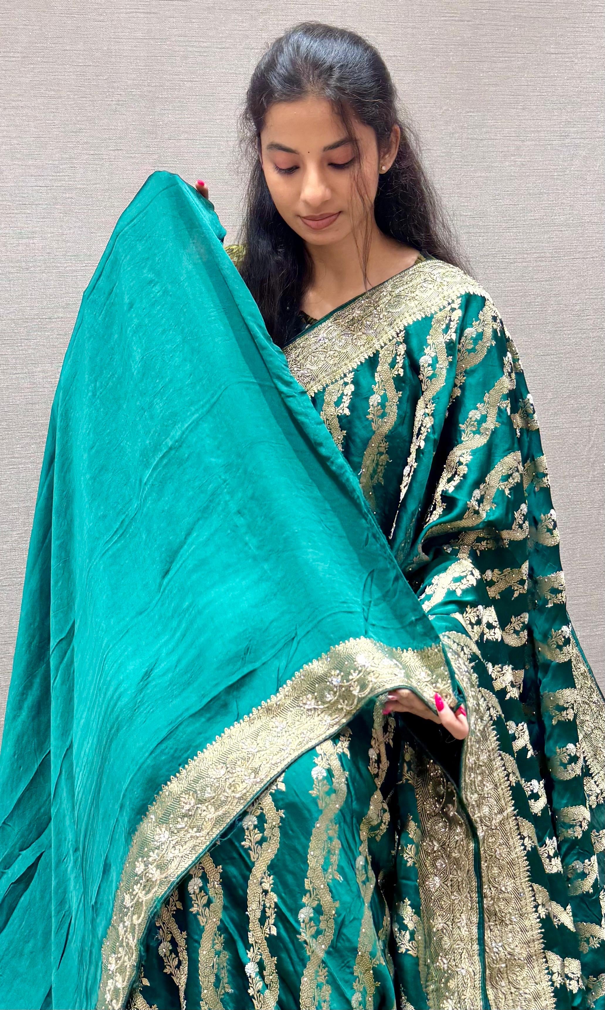 Green saree