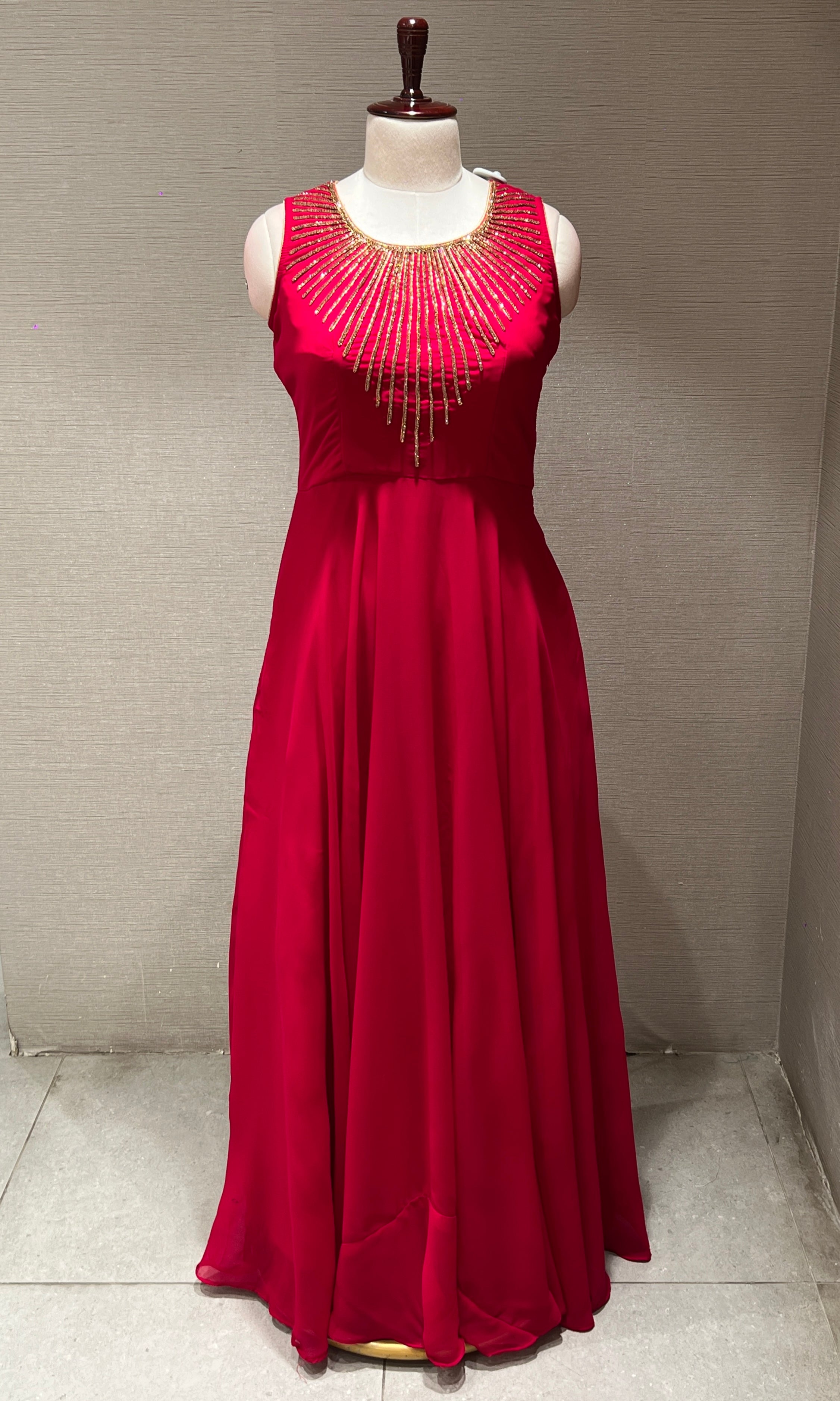 Pink long dress
