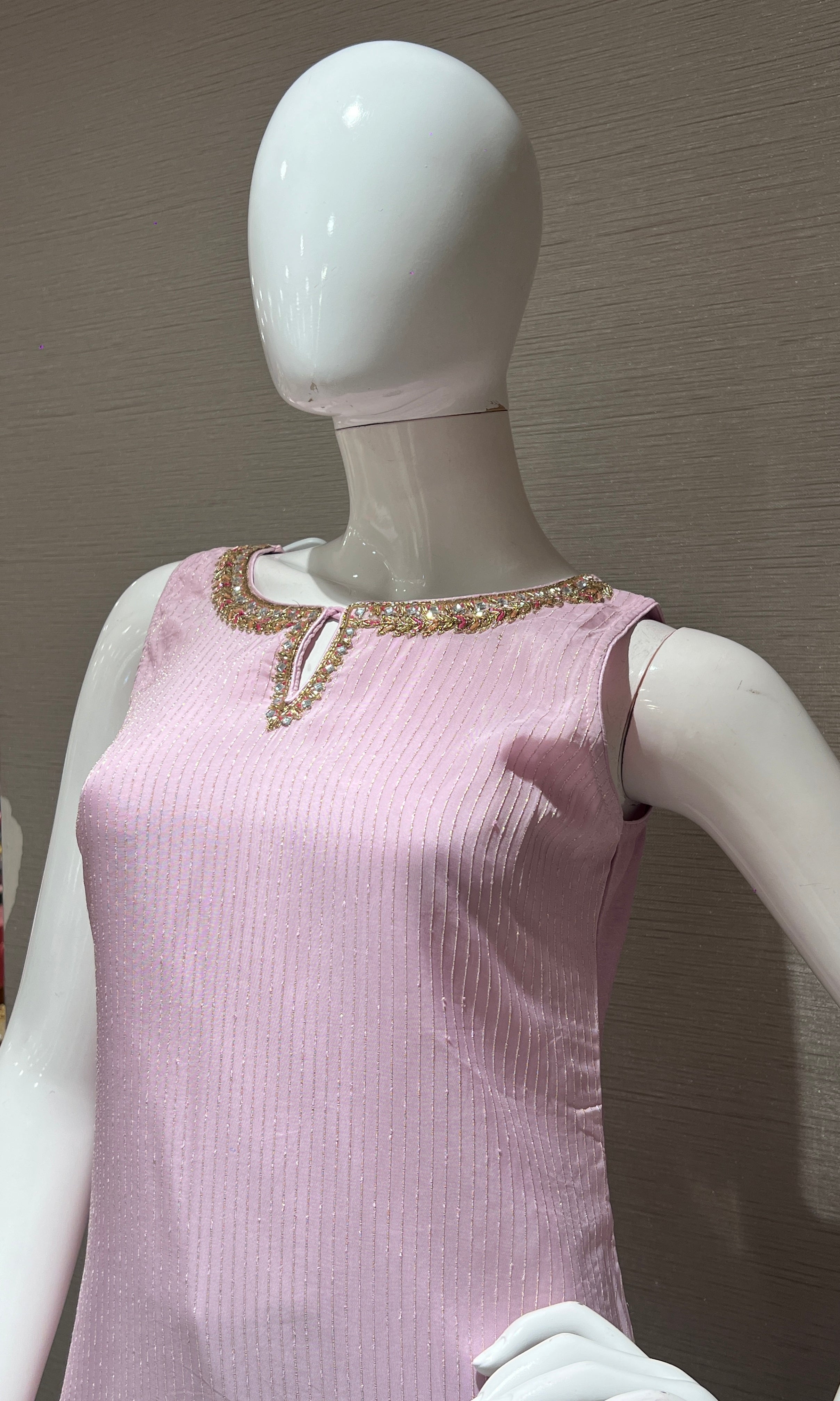 Baby pink kurta set