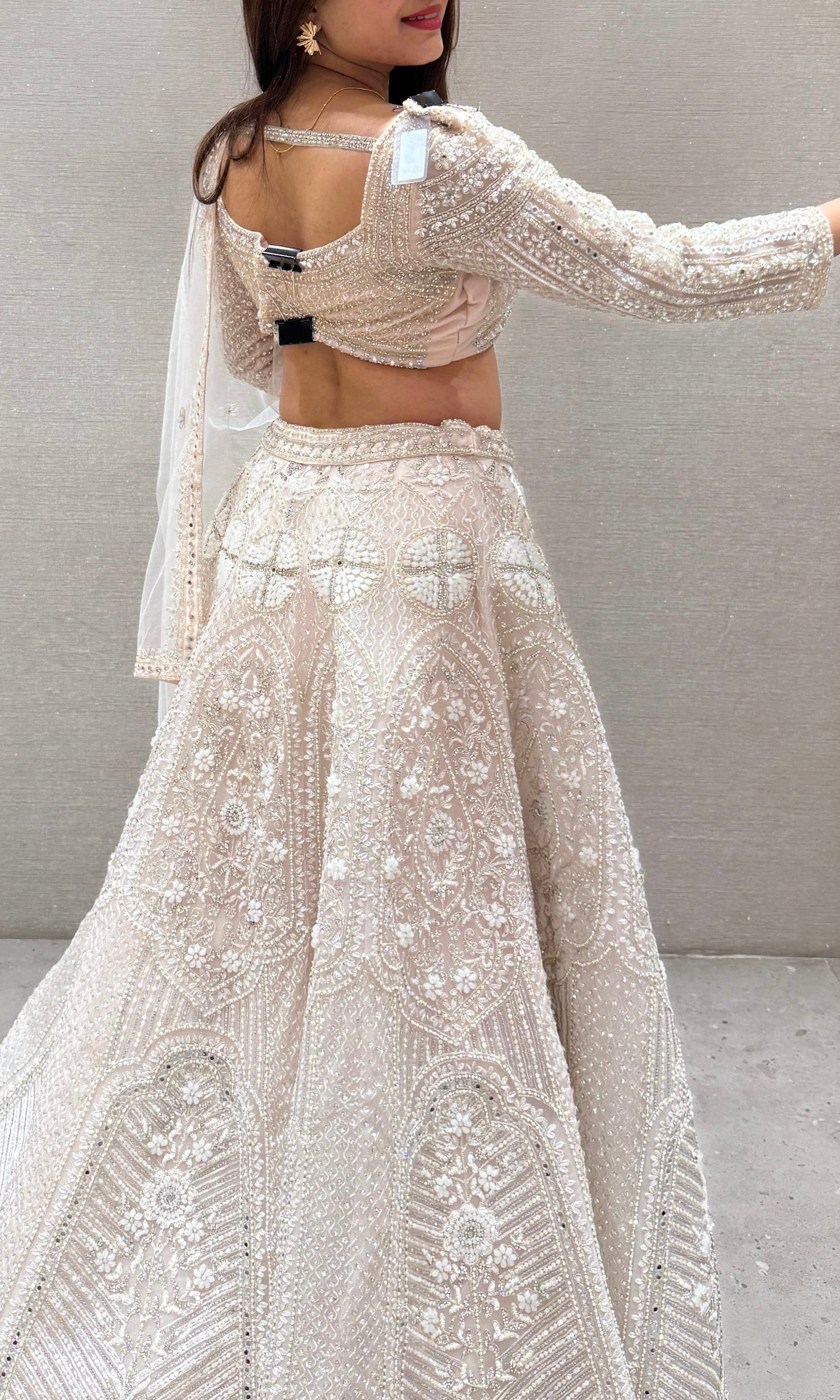 Baby pink embroidered lehenga