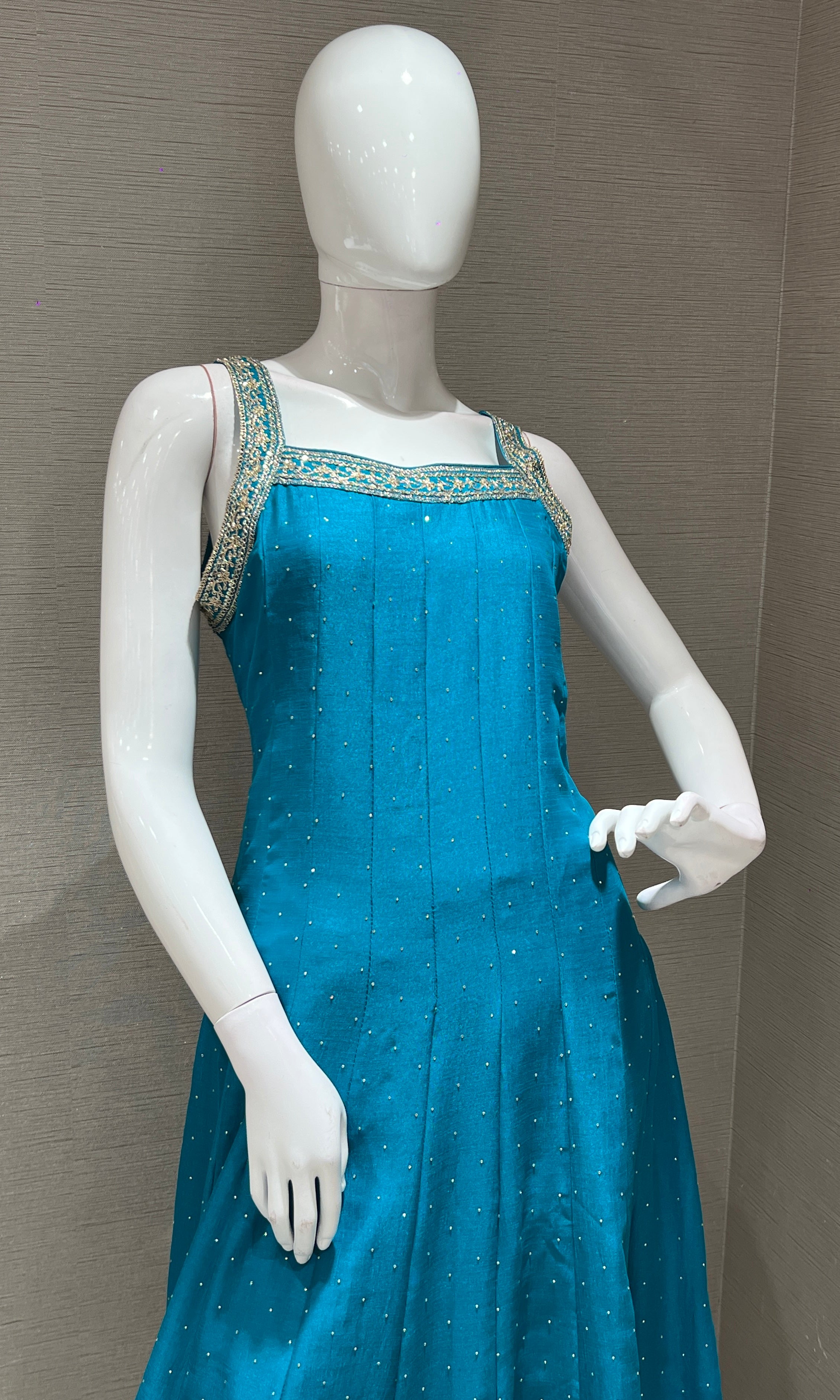 Rama blue gold Ethnic kurta set