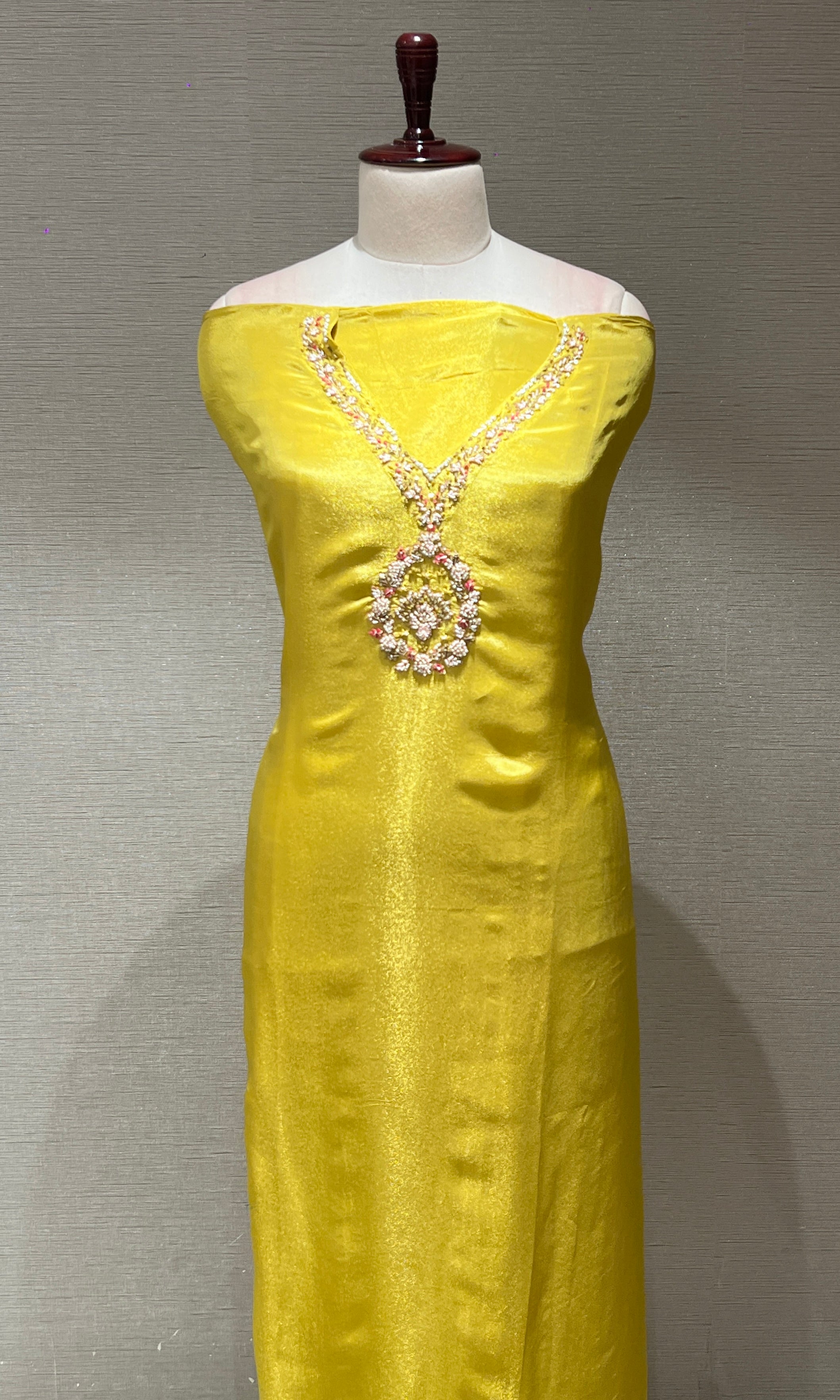Yellow dress MATERIAL
