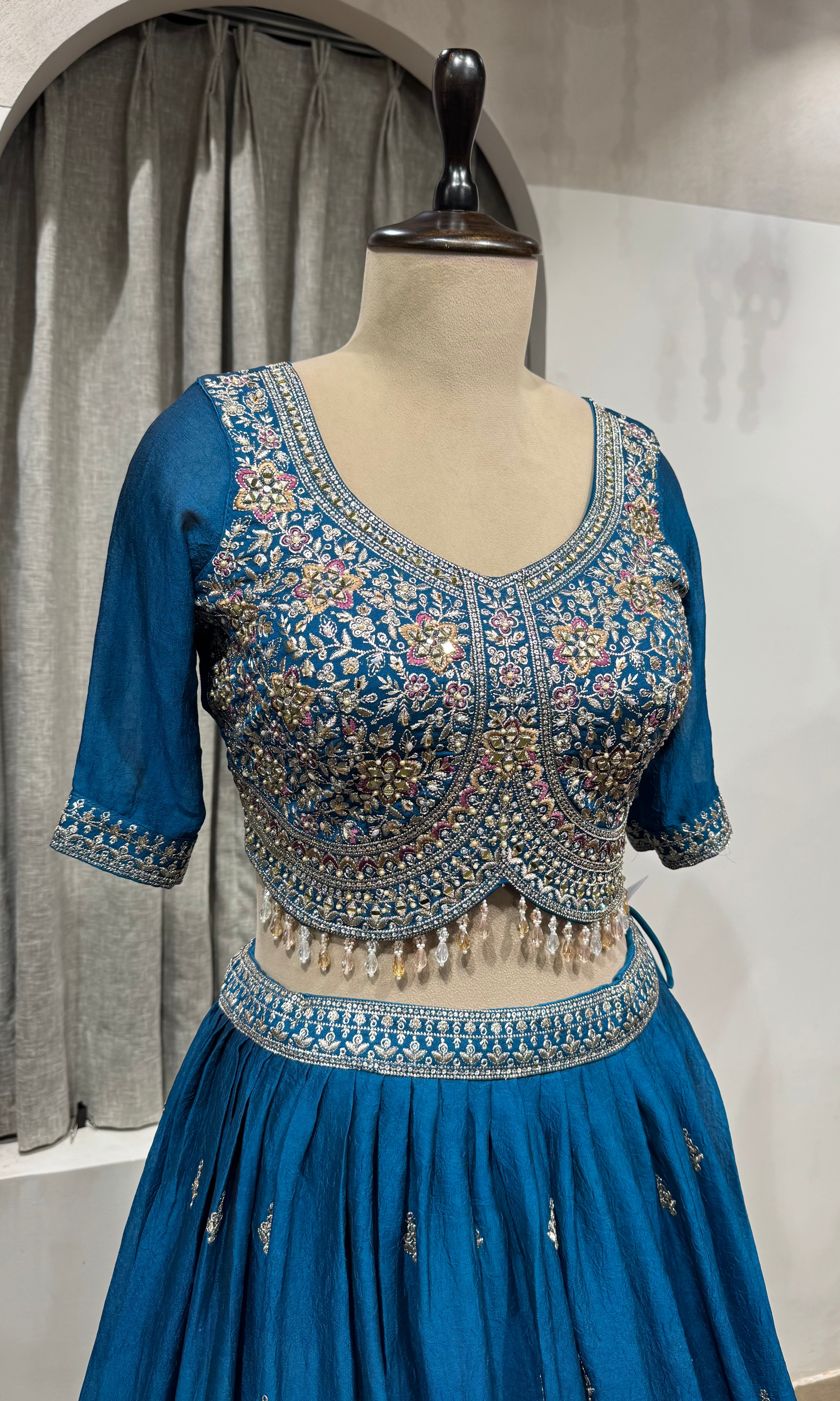 RAMA Faux Silk Embroidered Sequins Lehenga Choli