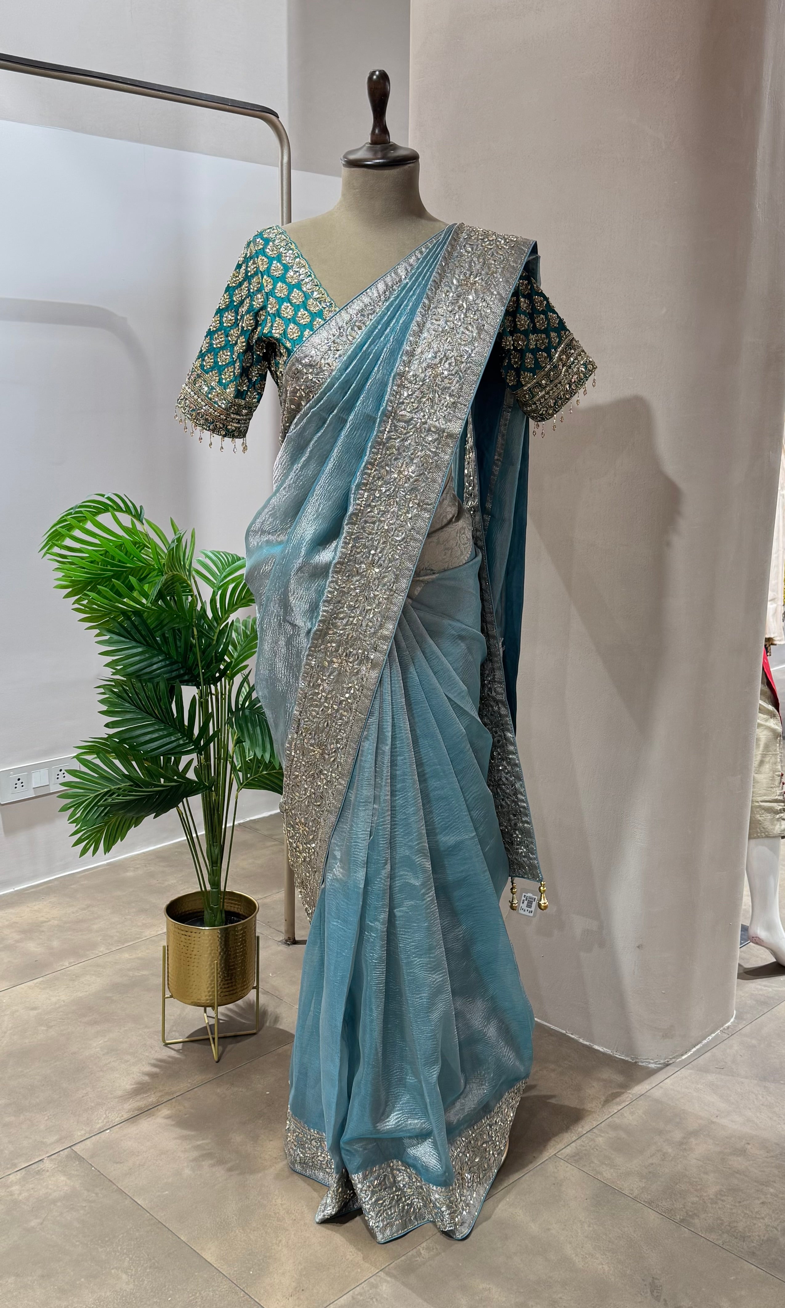 Green FANCY saree with blouse