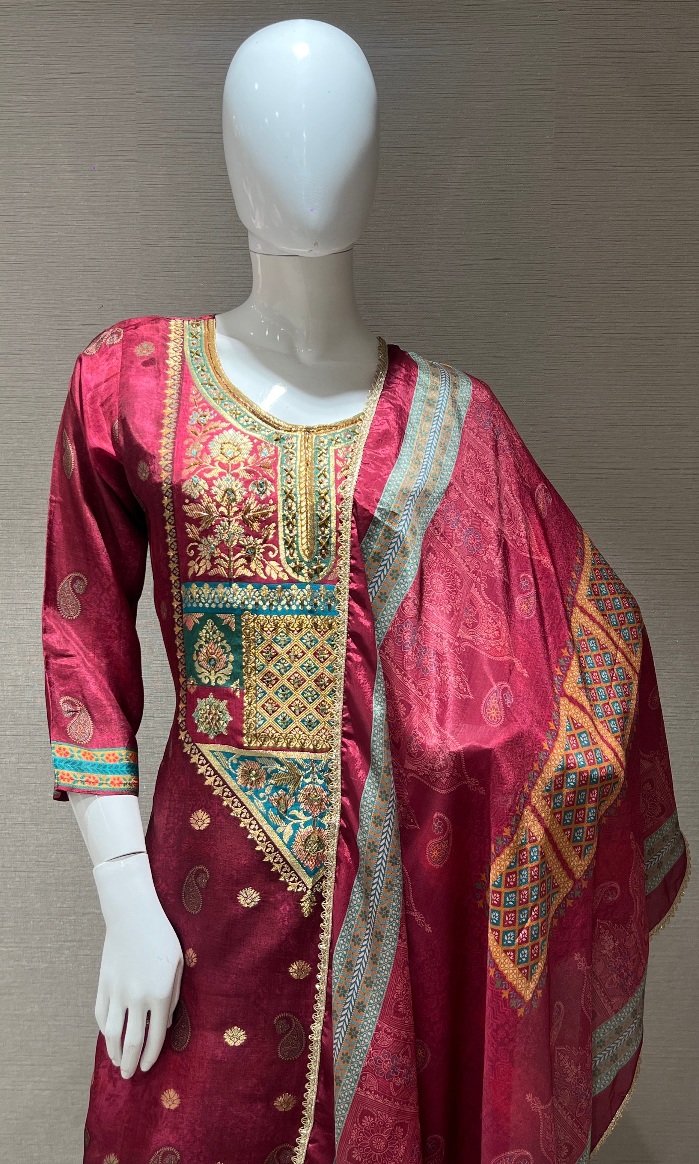 Maroon kurta set