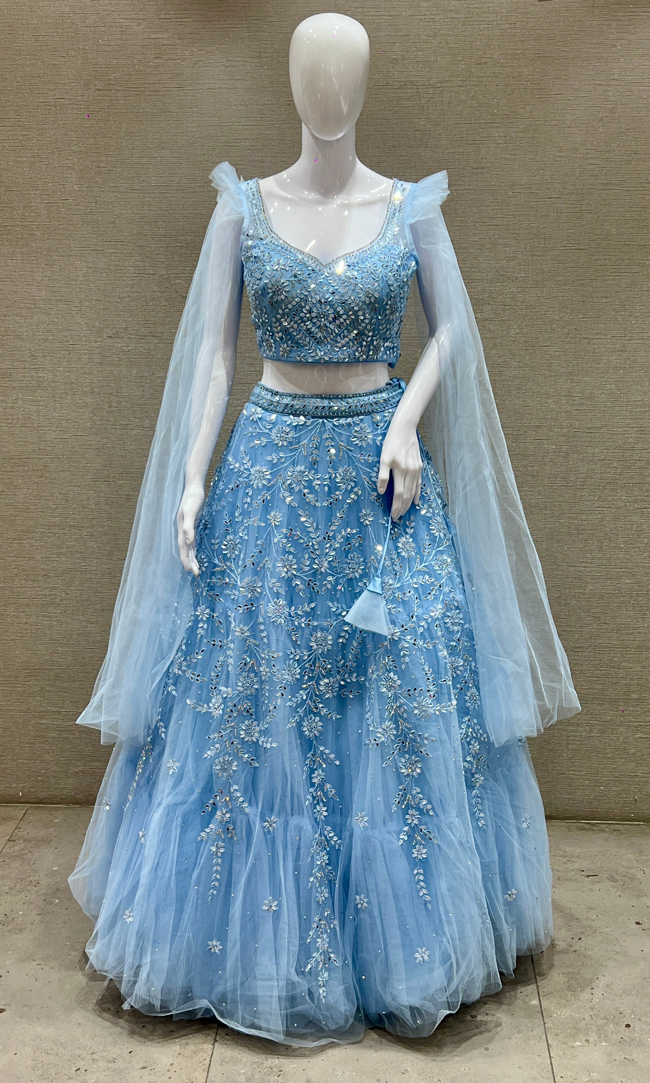Sea blue Lehenga